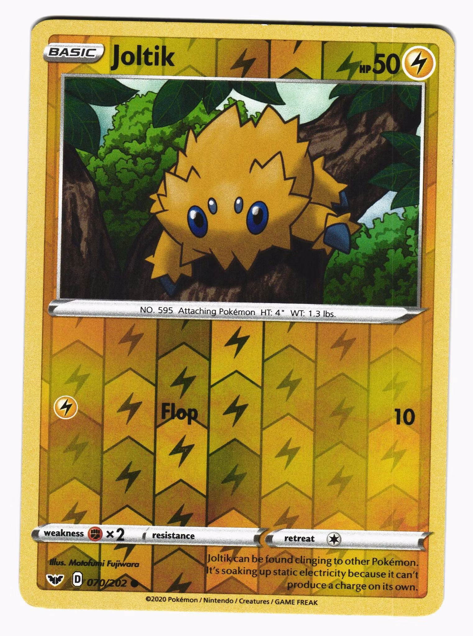 Joltik Reverse Holo Common 070/202 Sword & Shield Pokemon