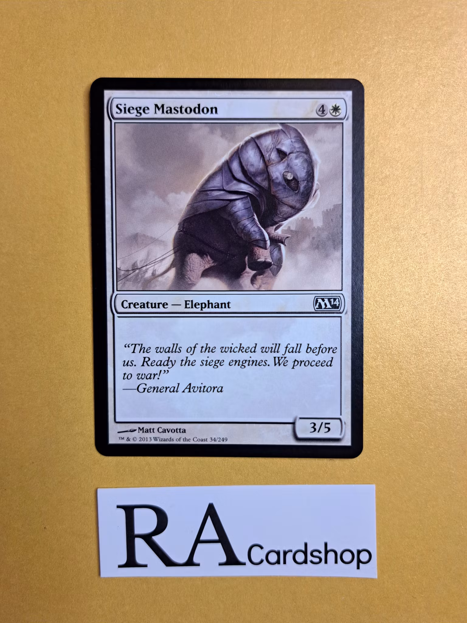 Siege Mastodon Common 34/249 Magic 2014 (M14) Magic the Gathering