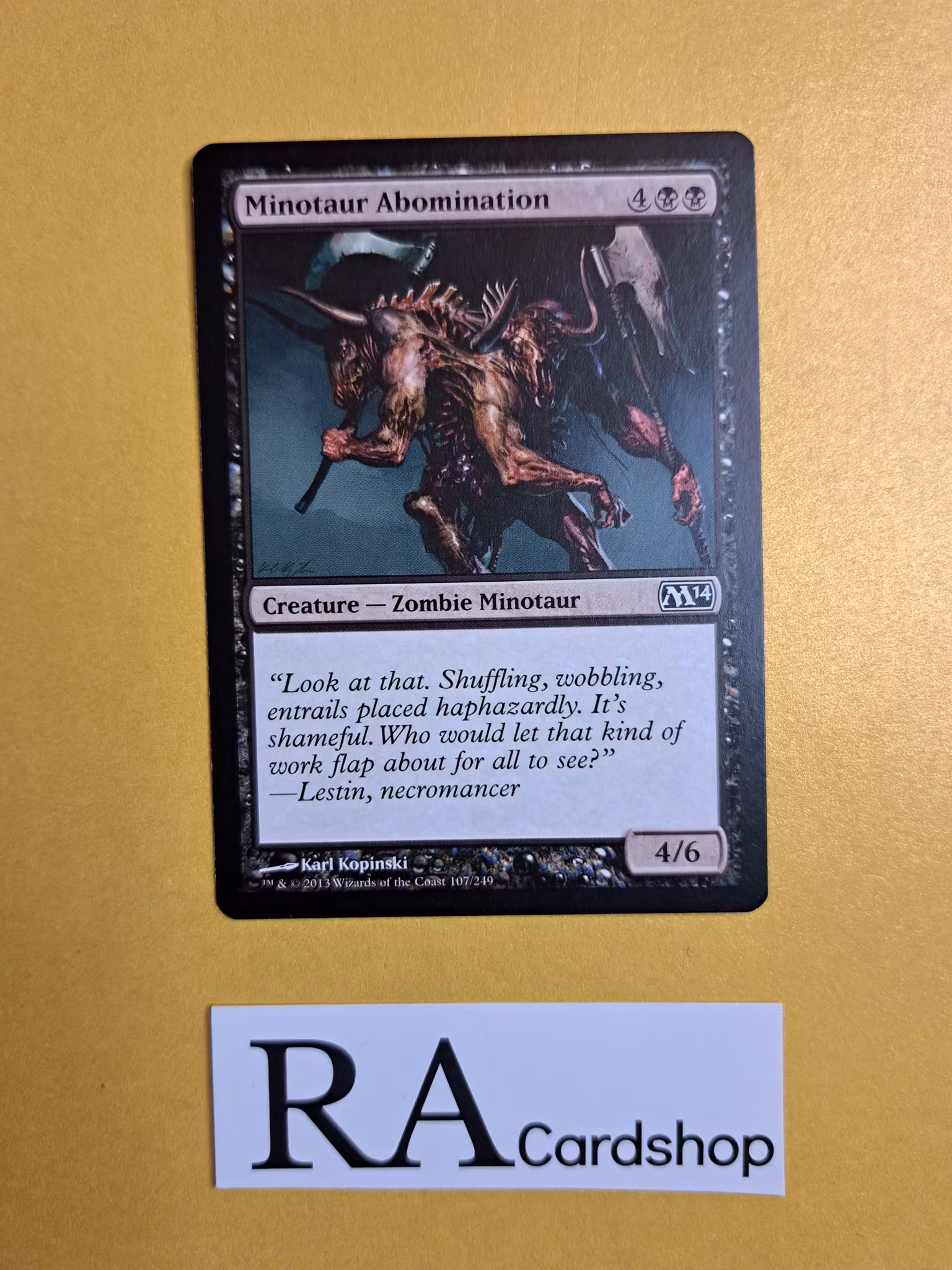 Minotaur Abomination Common 107/249 Magic 2014 (M14) Magic the Gathering