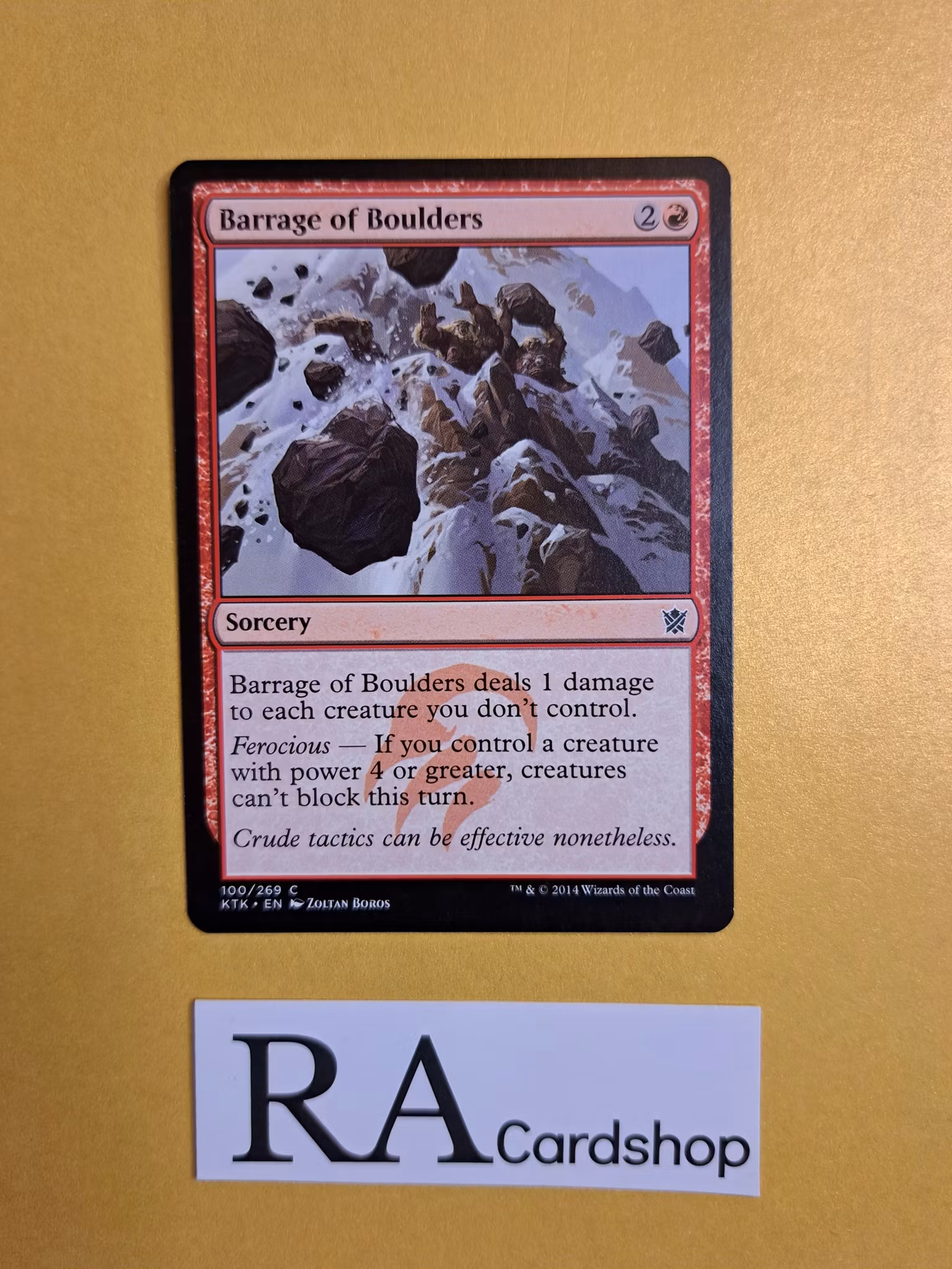 Barrage of Boulders Common 100/269 Khans of Tarkir (KTK) Magic the Gathering