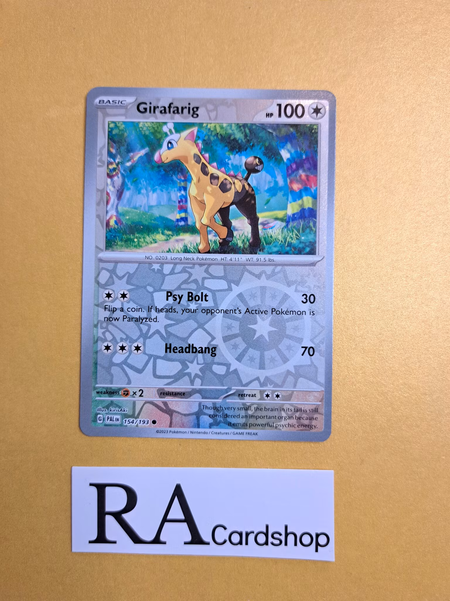 Girafarig Common Reverse Holo 154/193 Paldea Evolved Pokemon