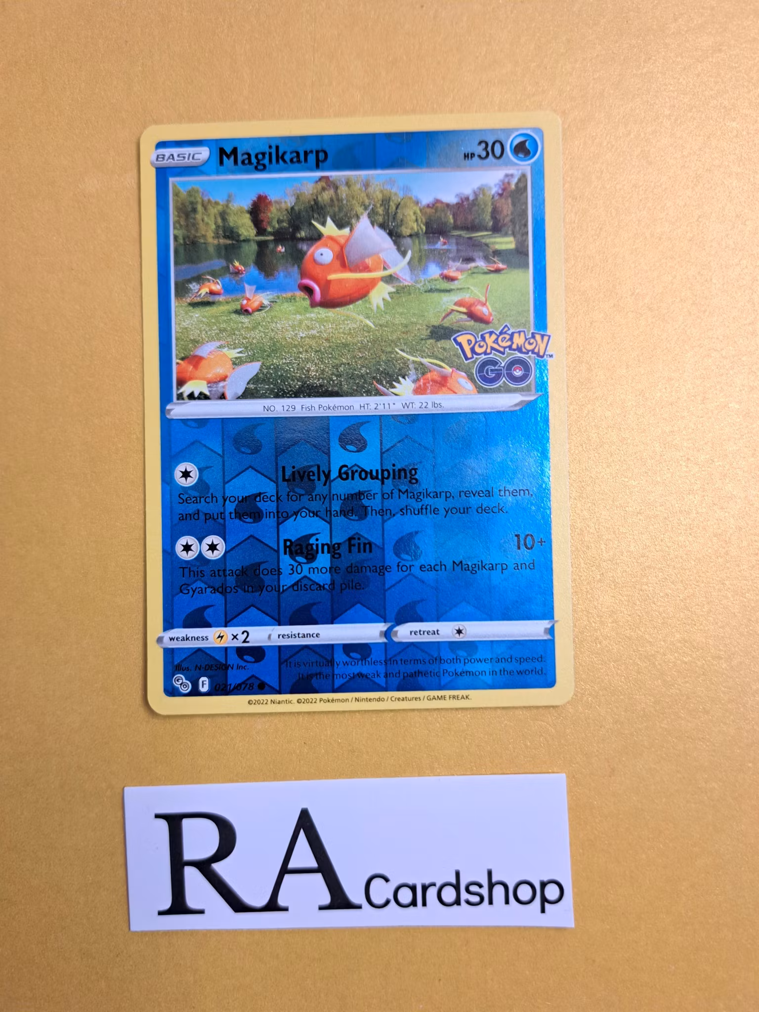 Magikarp Reverse Holo Common 021/078 Pokemon GO Pokemon