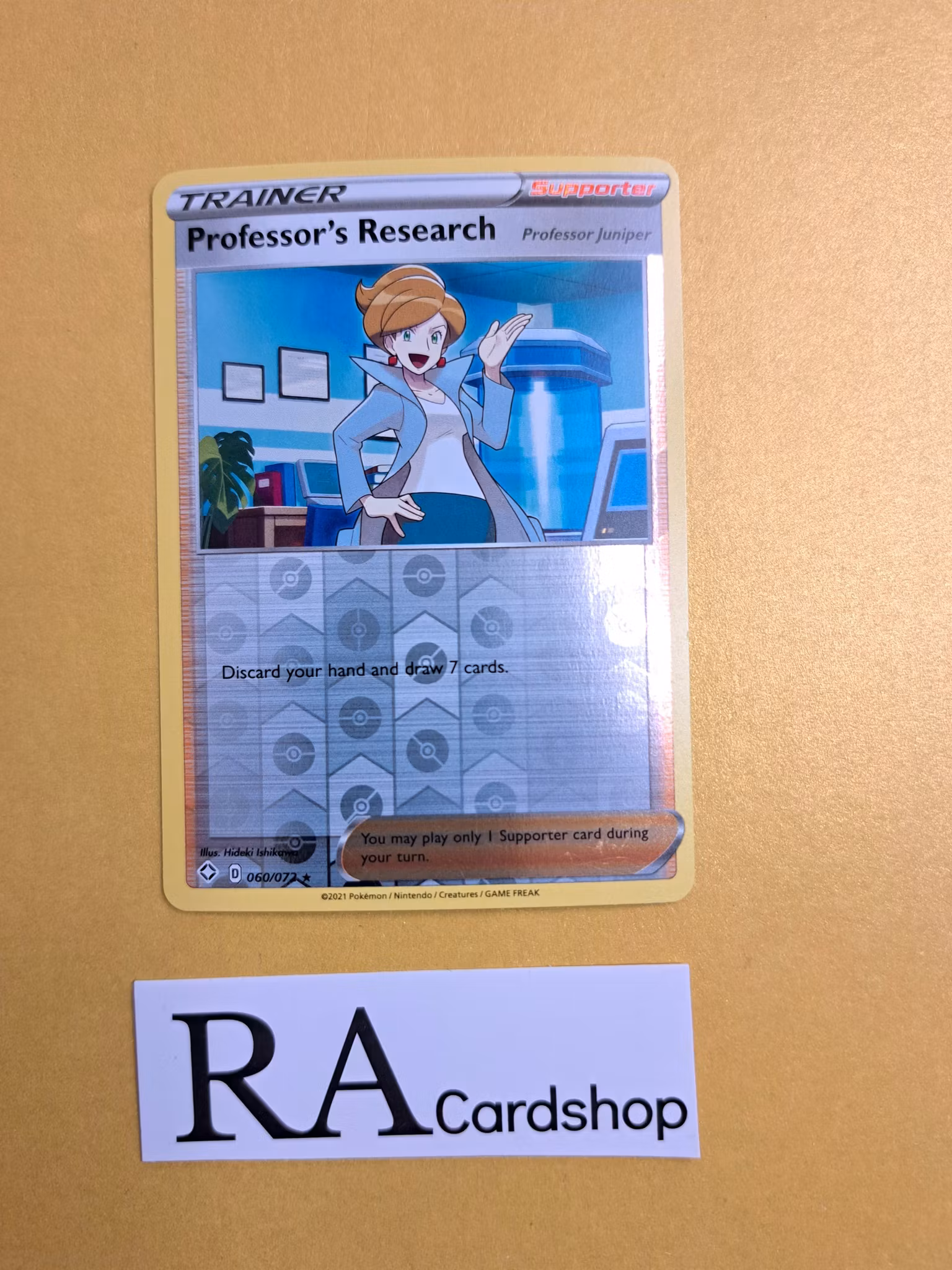 Professors Research Reverse Holo Rare 060/072 Shining Fates Pokemon