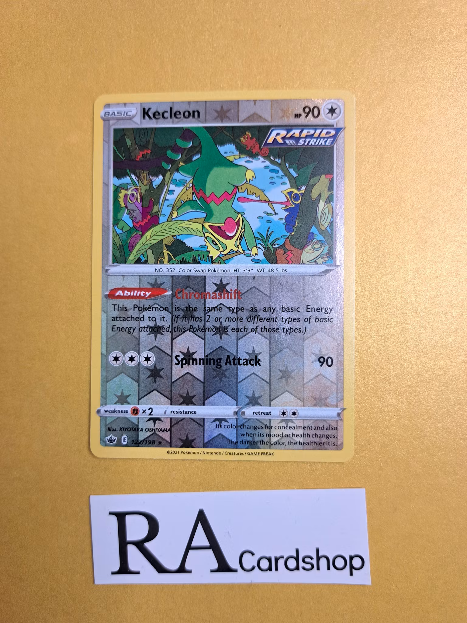 Kecleon Reverse Holo Rare 122/198 Chilling Reign Pokemon
