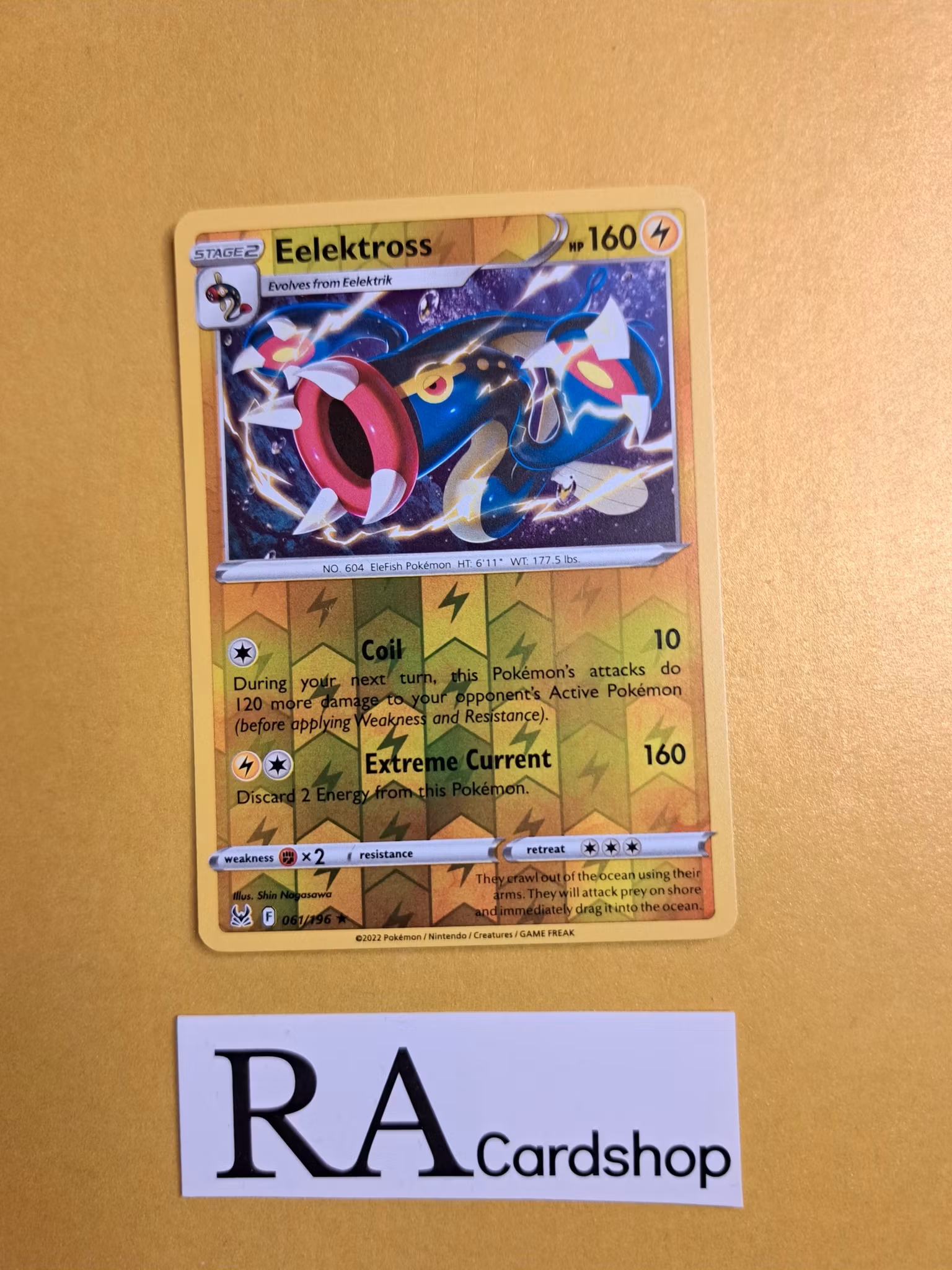 Elektross Reverse Holo Rare 061/196 Lost Origin Pokemon