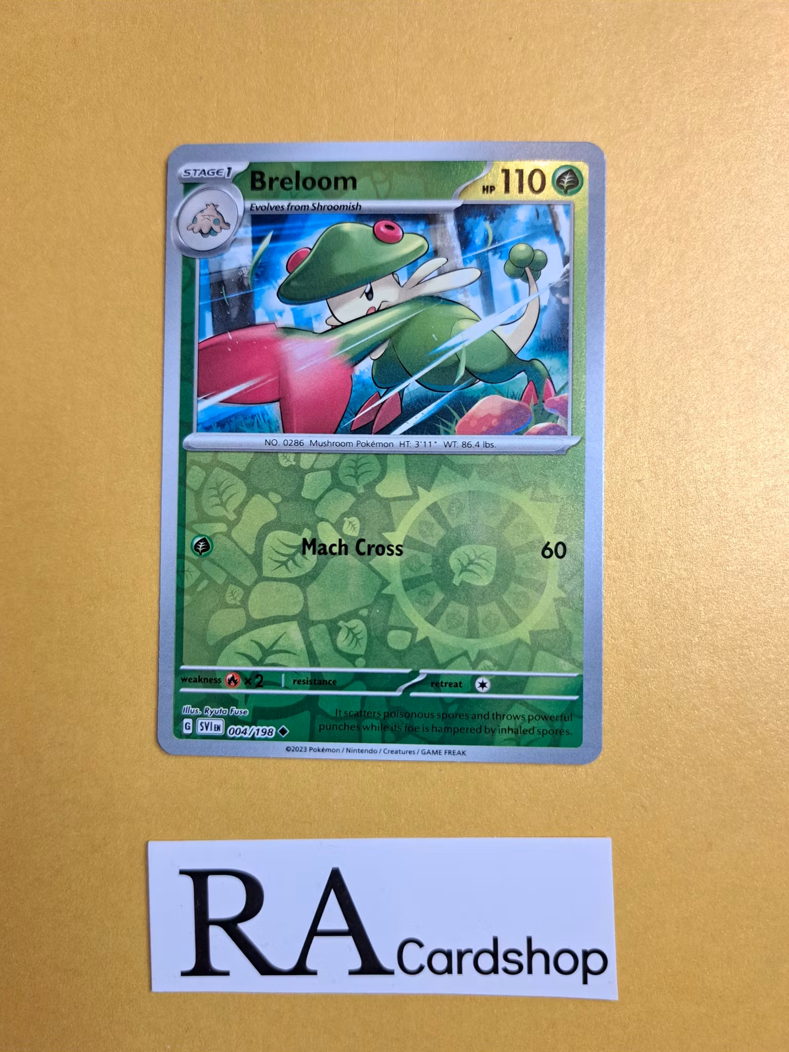Breloom Reverse Holo Uncommon 004/198 Scarlet & Violet Pokemon