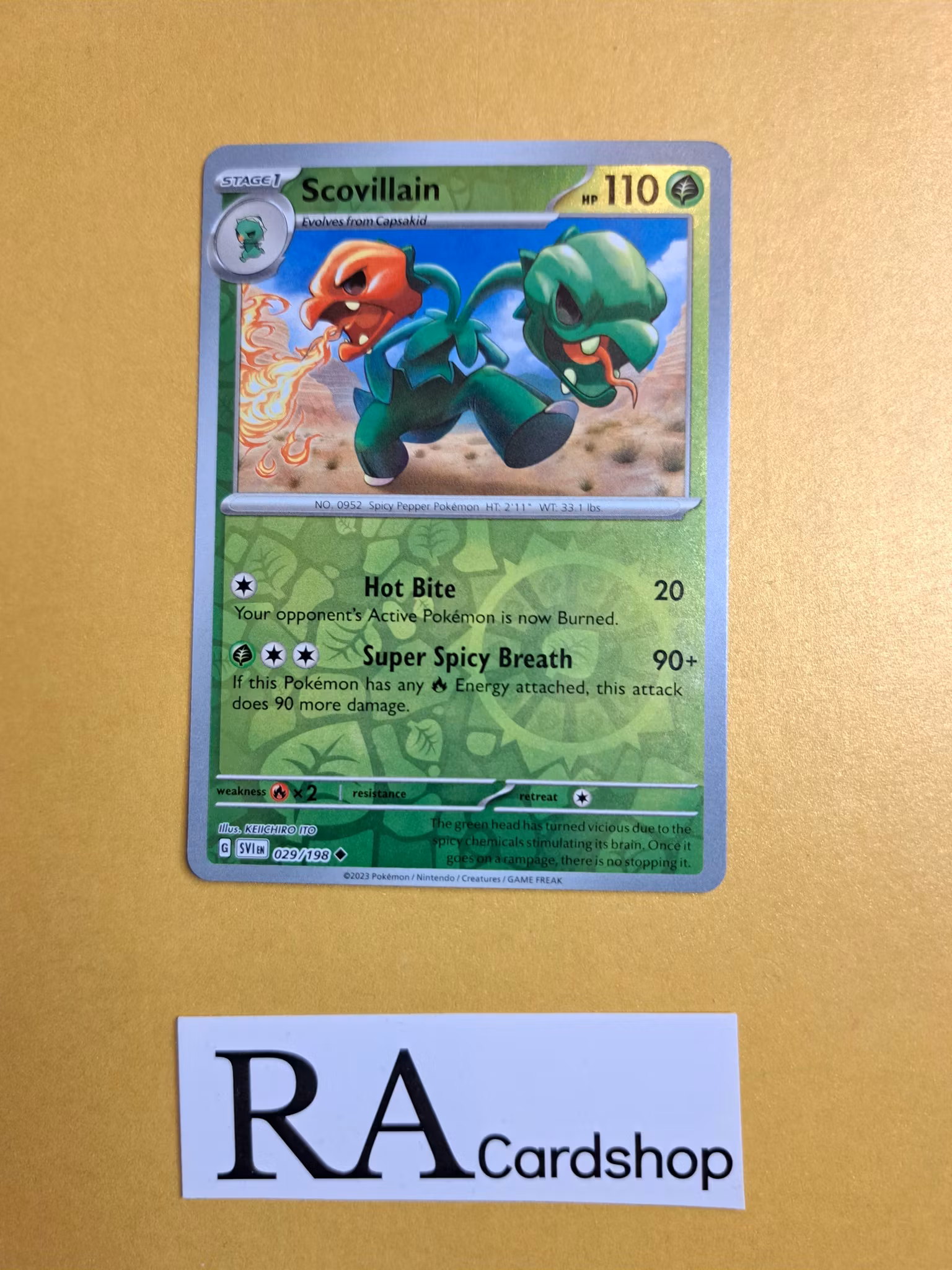 Scovillain Reverse Holo Uncommon 029/198 Scarlet & Violet Pokemon
