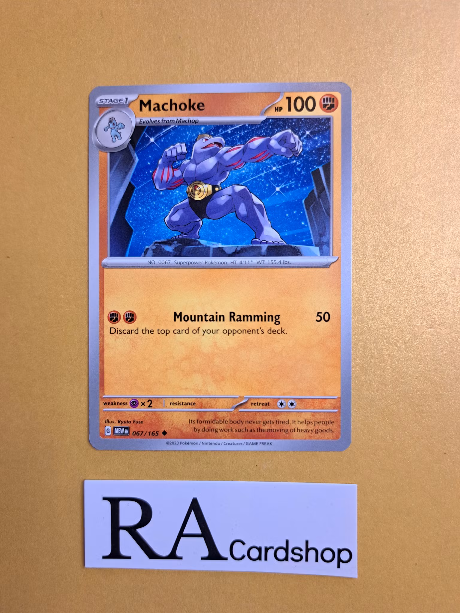 Machoke Uncommon 067/165 Pokemon 151