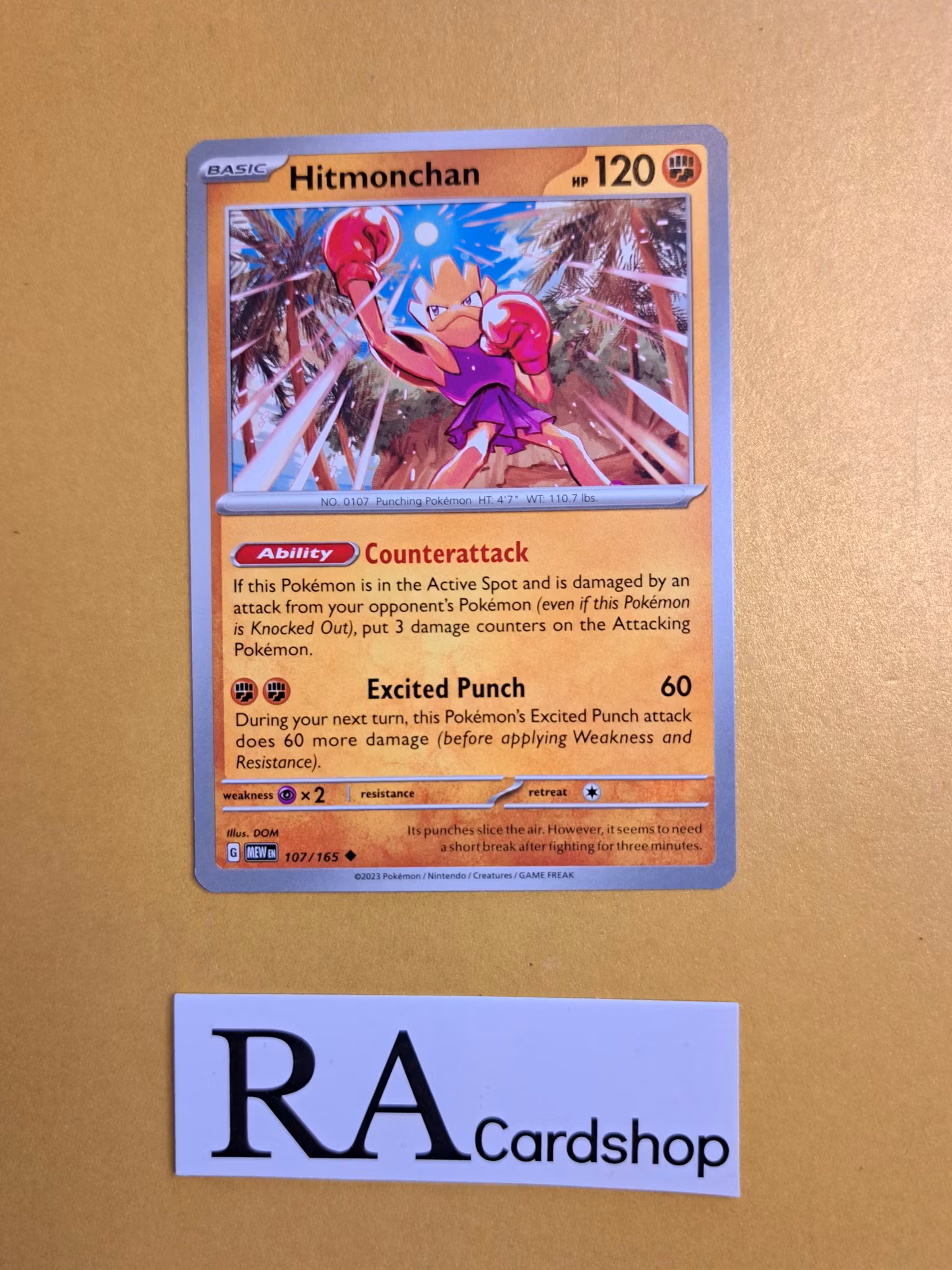 Hitmonchan Uncommon 107/165 Pokemon 151