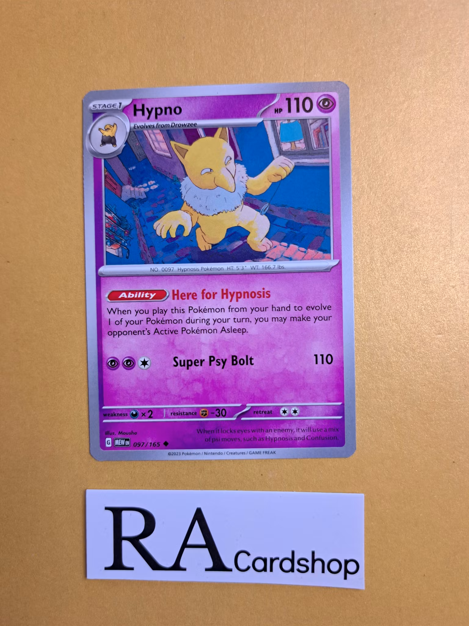 Hypno Uncommon 097/165 Pokemon 151