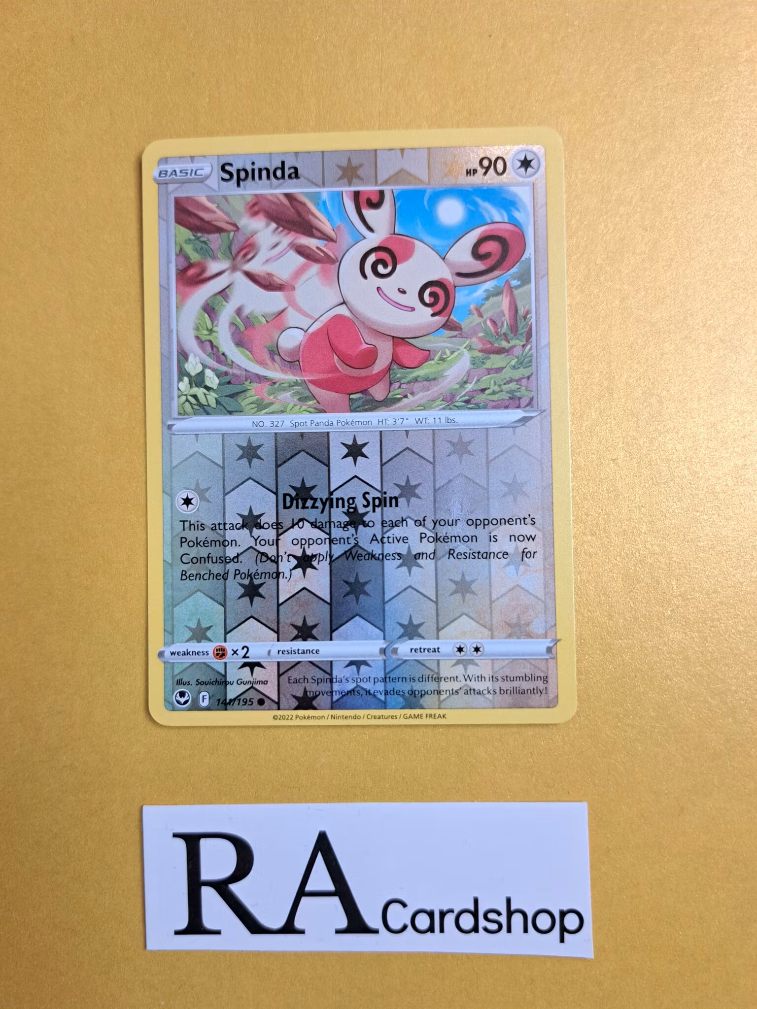 Spinda Reverse Holo Common 141/195 Silver Tempest Pokemon