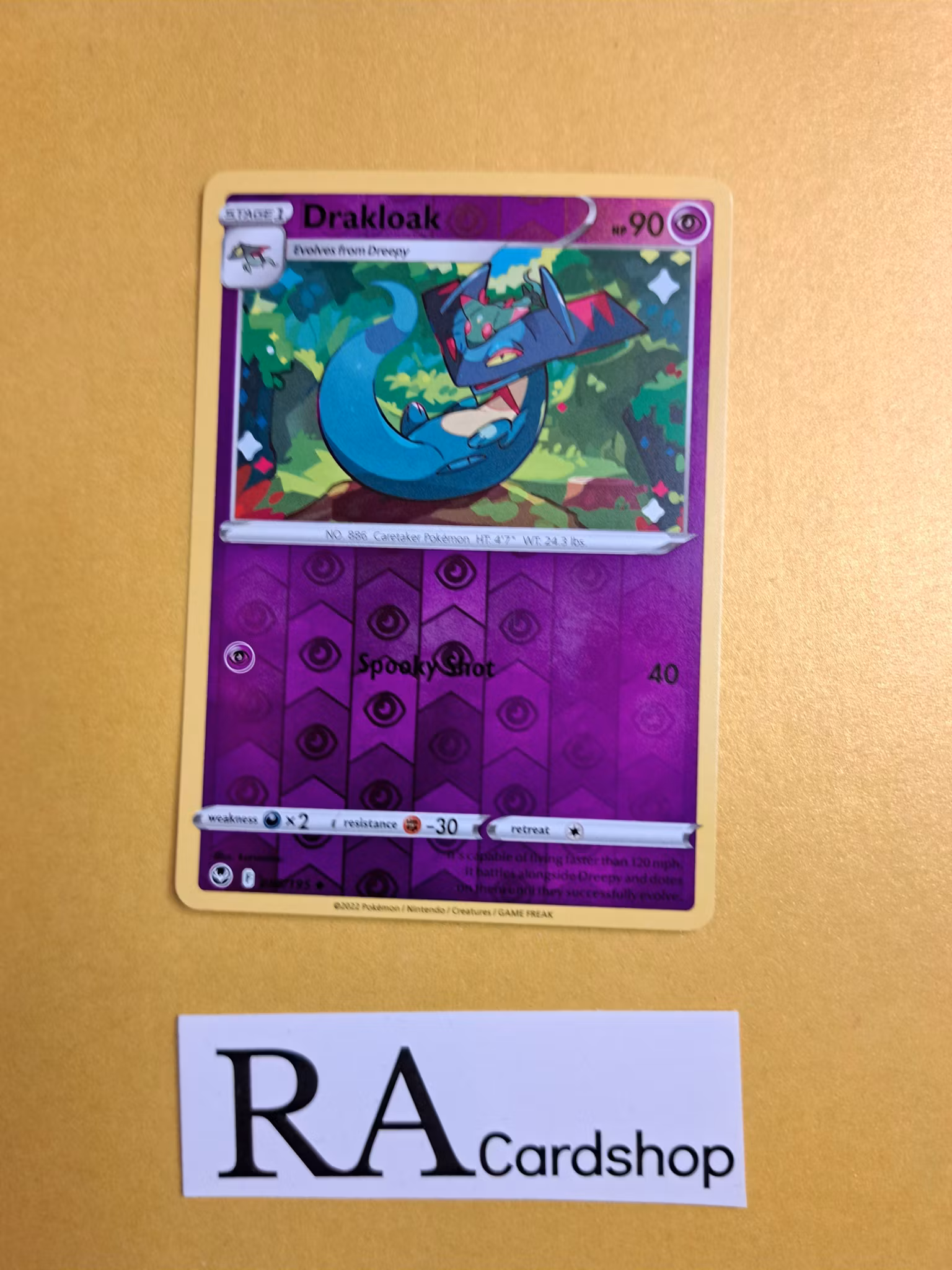 Drakloak Reverse Holo Uncommon 088/195 Silver Tempest Pokemon