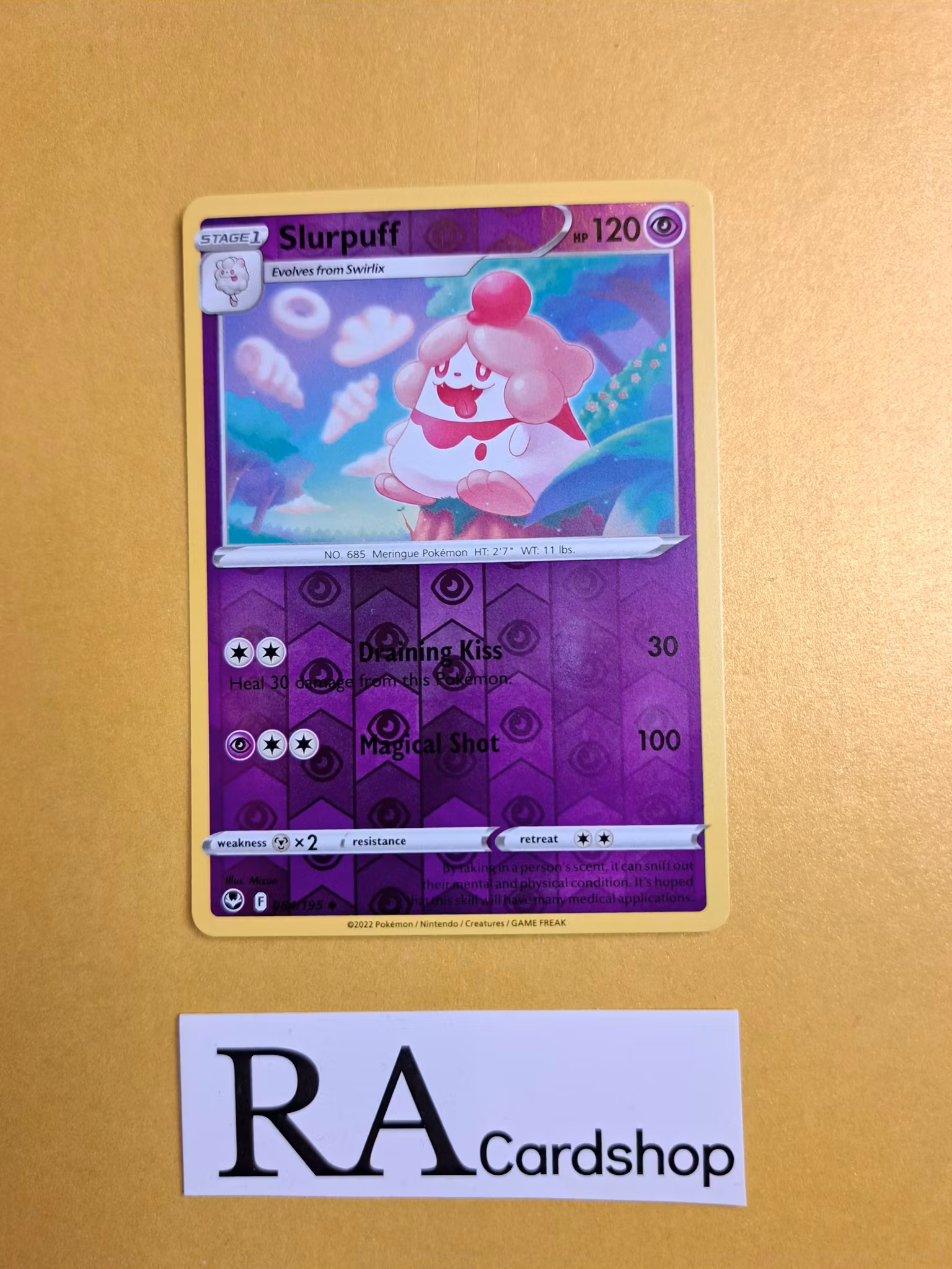 Slurpuff Reverse Holo Uncommon 084/195 Silver Tempest Pokemon
