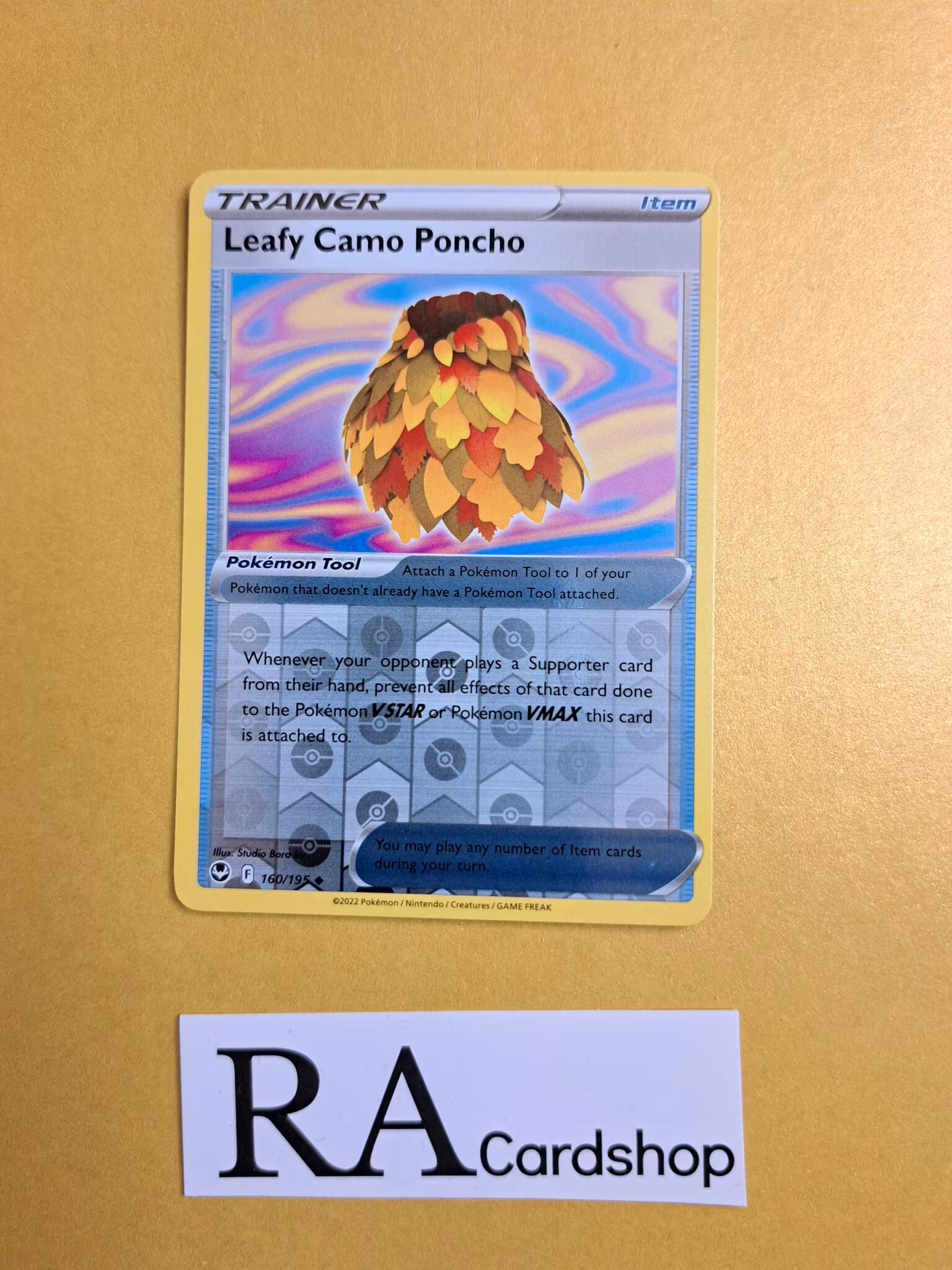 Leafy Camo Poncho Reverse Holo Uncommon 160/195 Silver Tempest Pokemon
