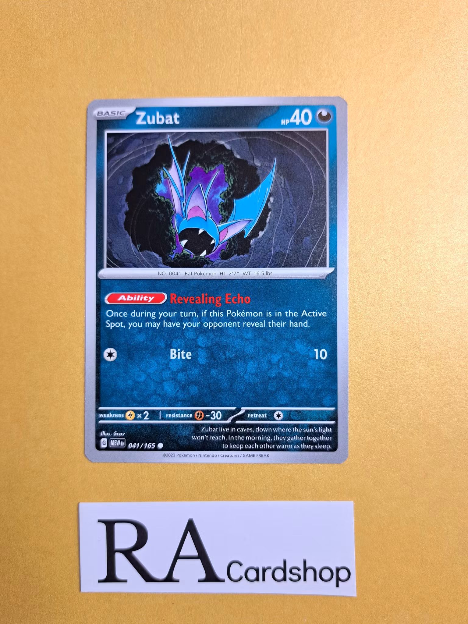 Zubat Common 041/165 Pokemon 151