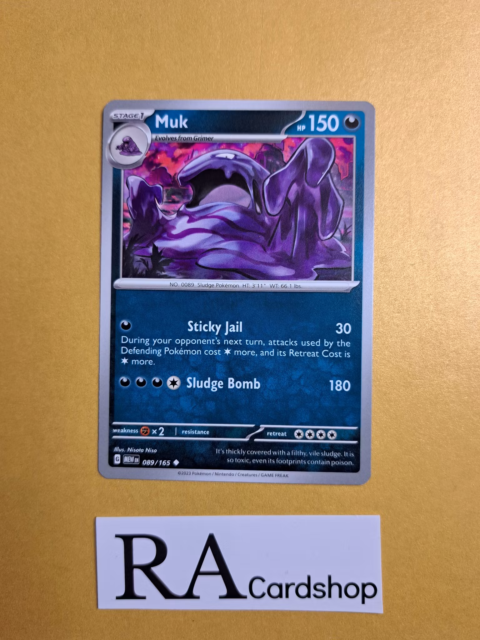 Muk Uncommon 089/165 Pokemon 151