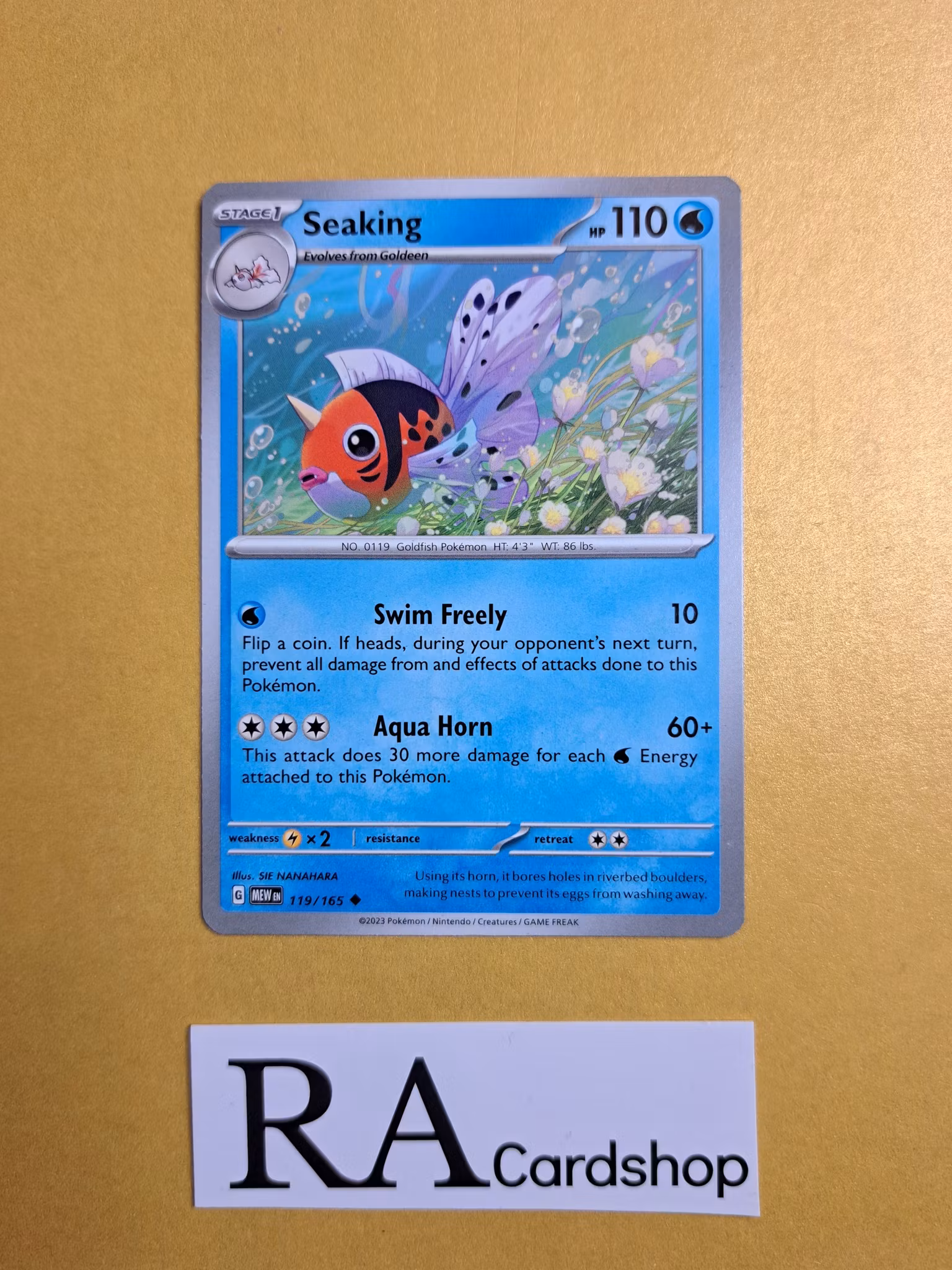 Seaking Uncommon 119/165 Pokemon 151