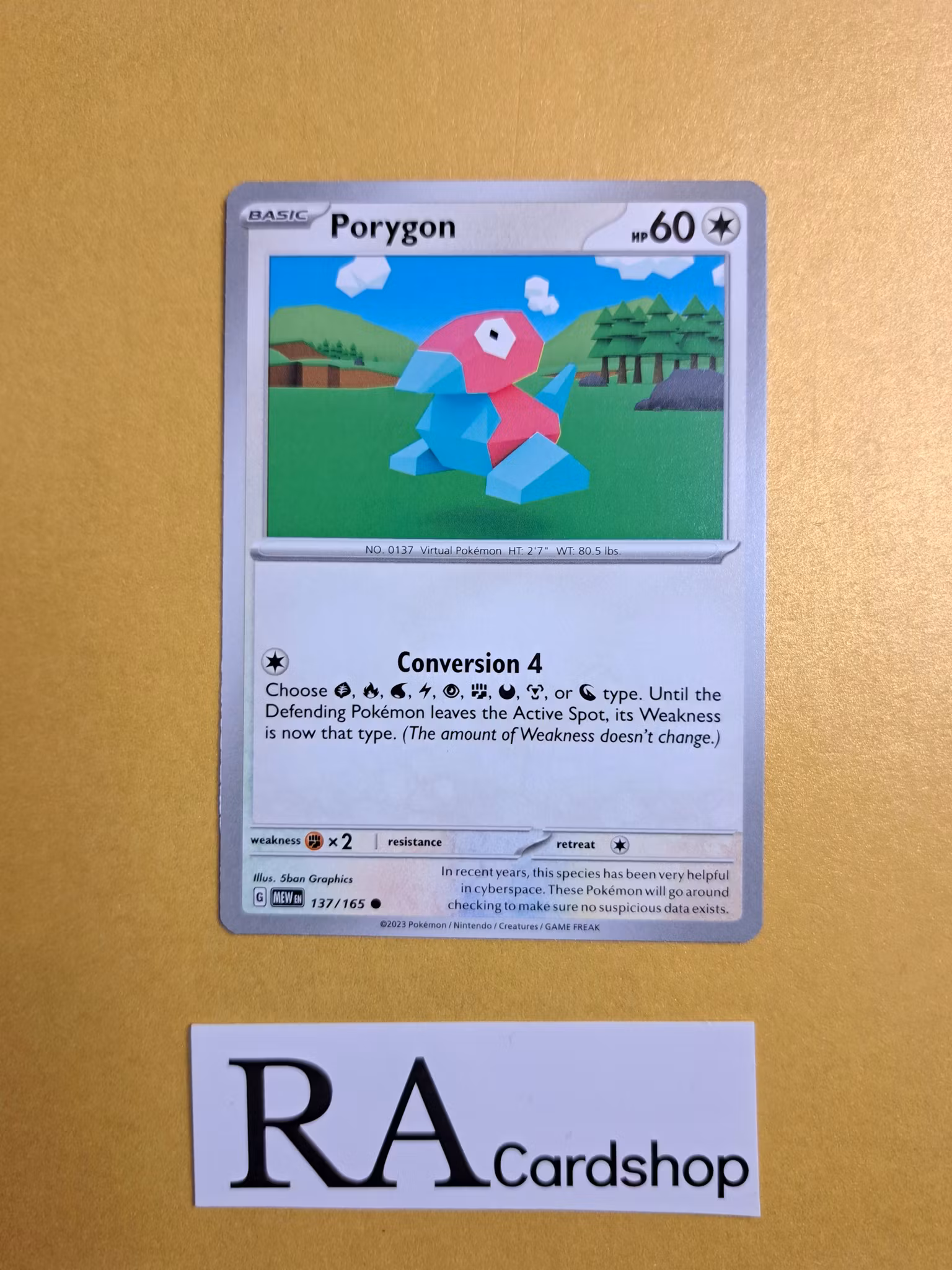 Porygon Common 137/165 Pokemon 151
