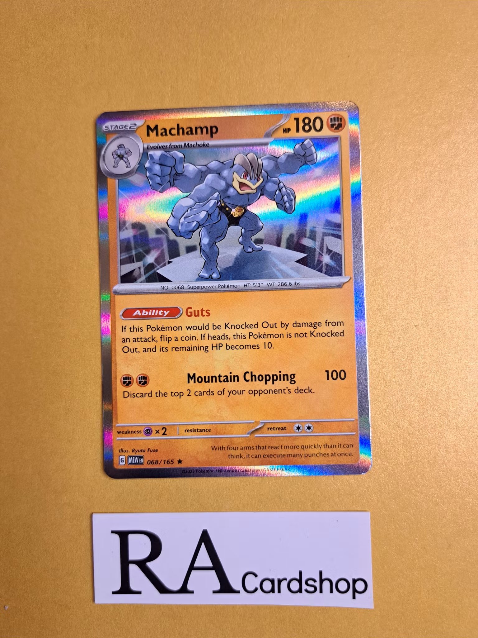 Machamp Holo Rare 068/165 Pokemon 151