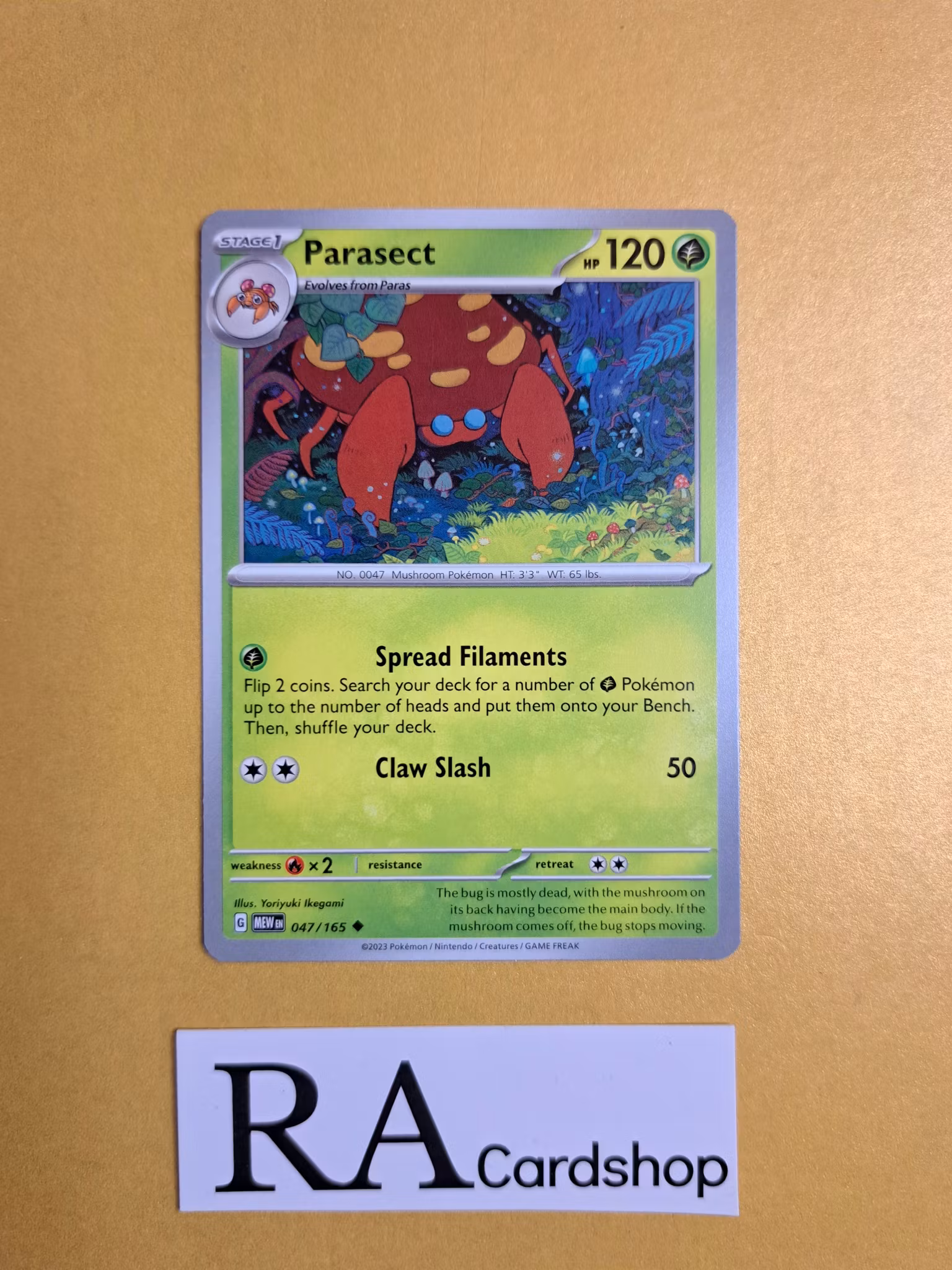 Parasect Uncommon 047/165 Pokemon 151