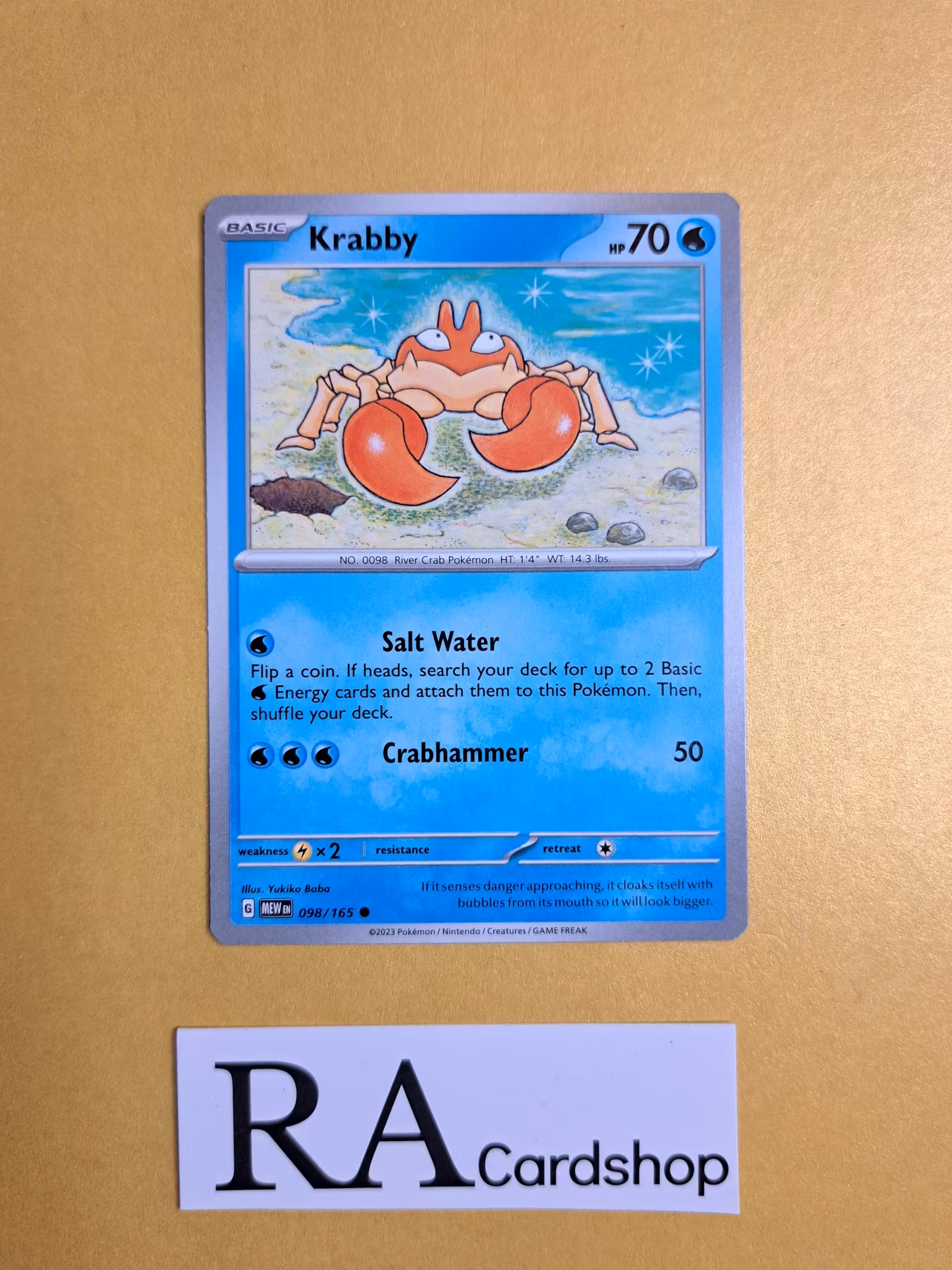 Krabby Common 098/165 Pokemon 151