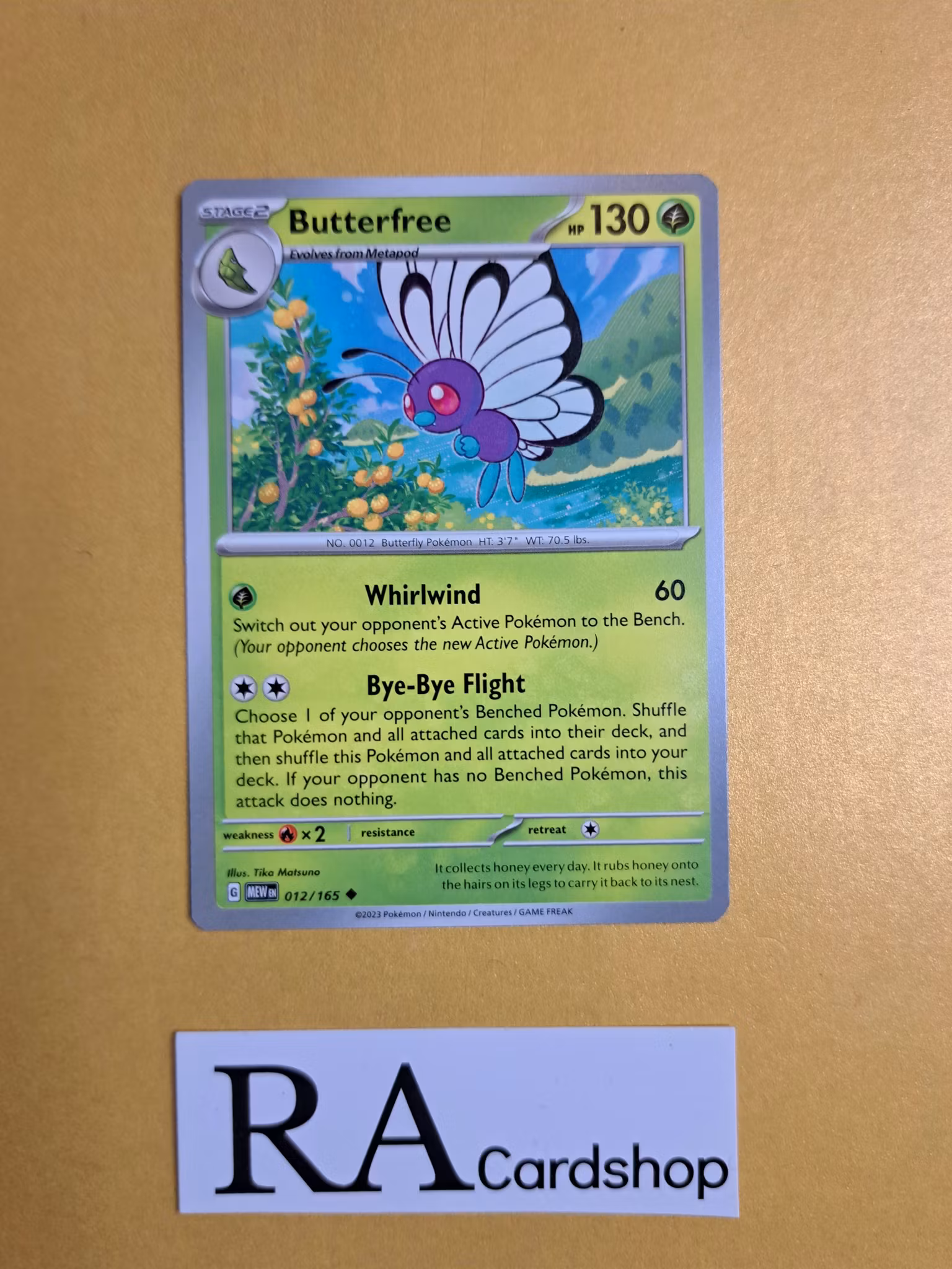 Butterfree Uncommon 012/165 Pokemon 151