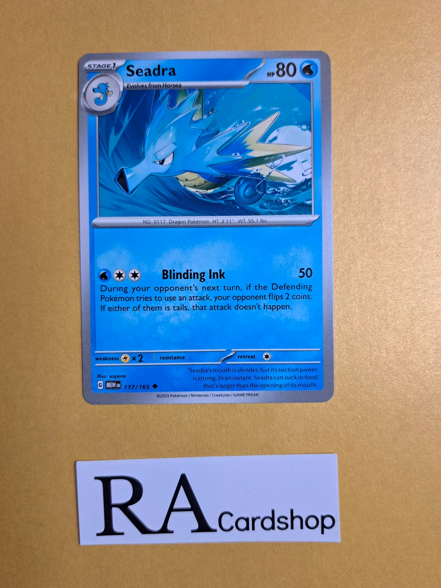 Seadra Uncommon 117/165 Pokemon 151