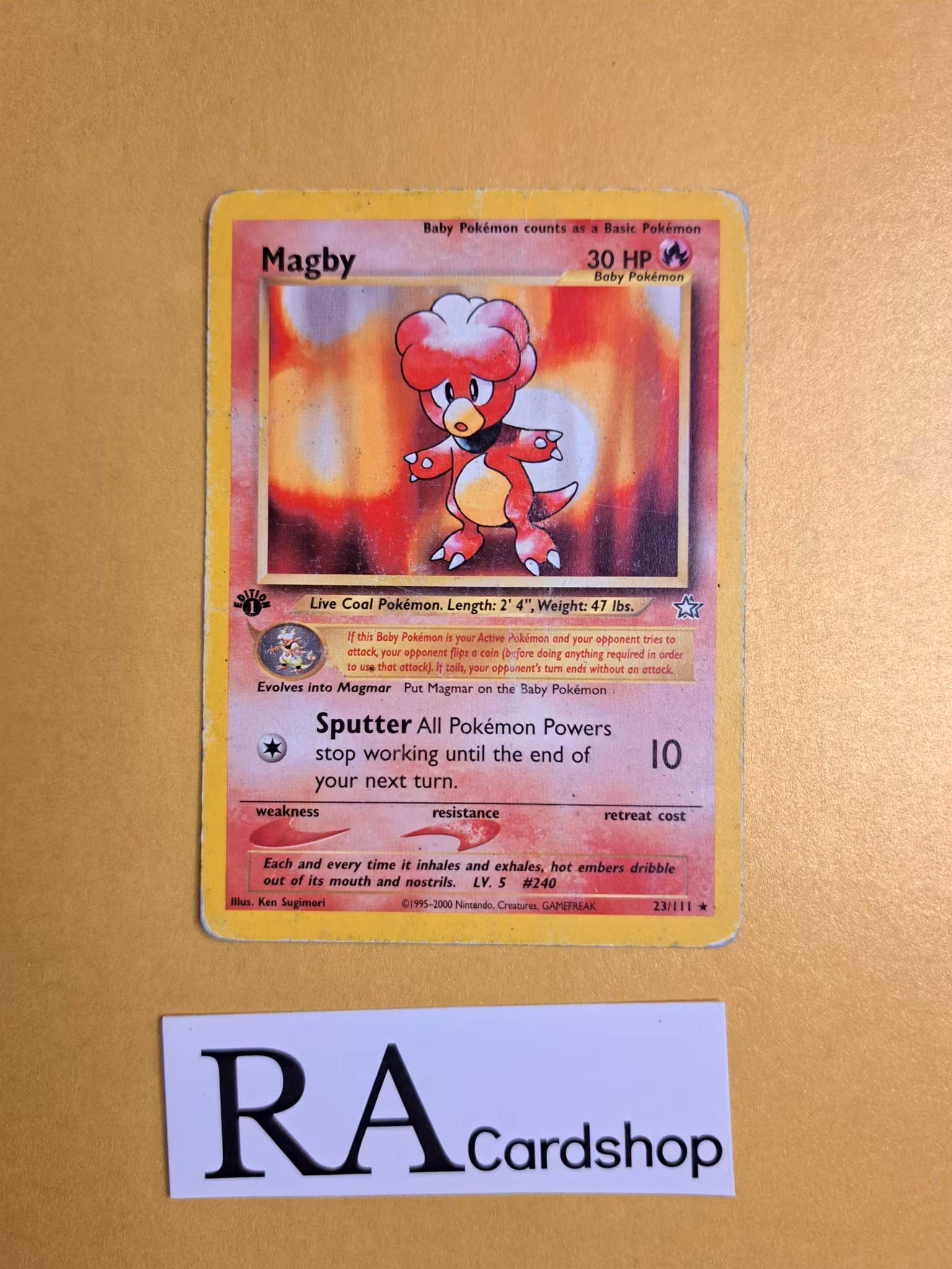 Magby Rare 23/111 Neo Genesis Pokemon