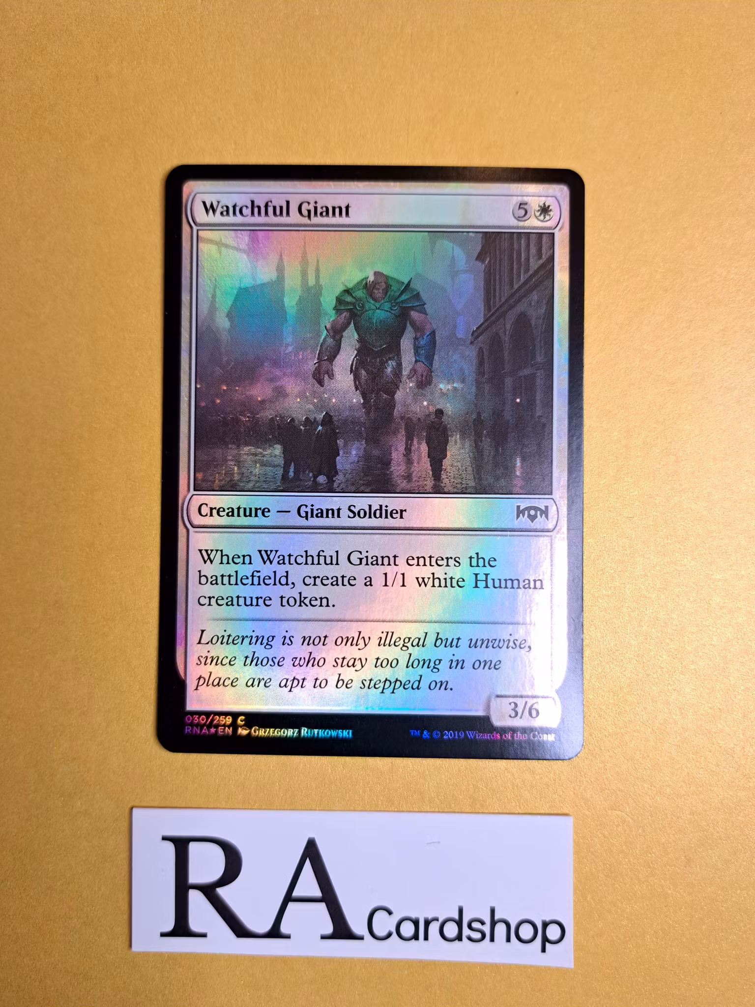 Watchful Giant Common Foil 030/259 Ravnica Allegiance (RNA) Magic the Gathering