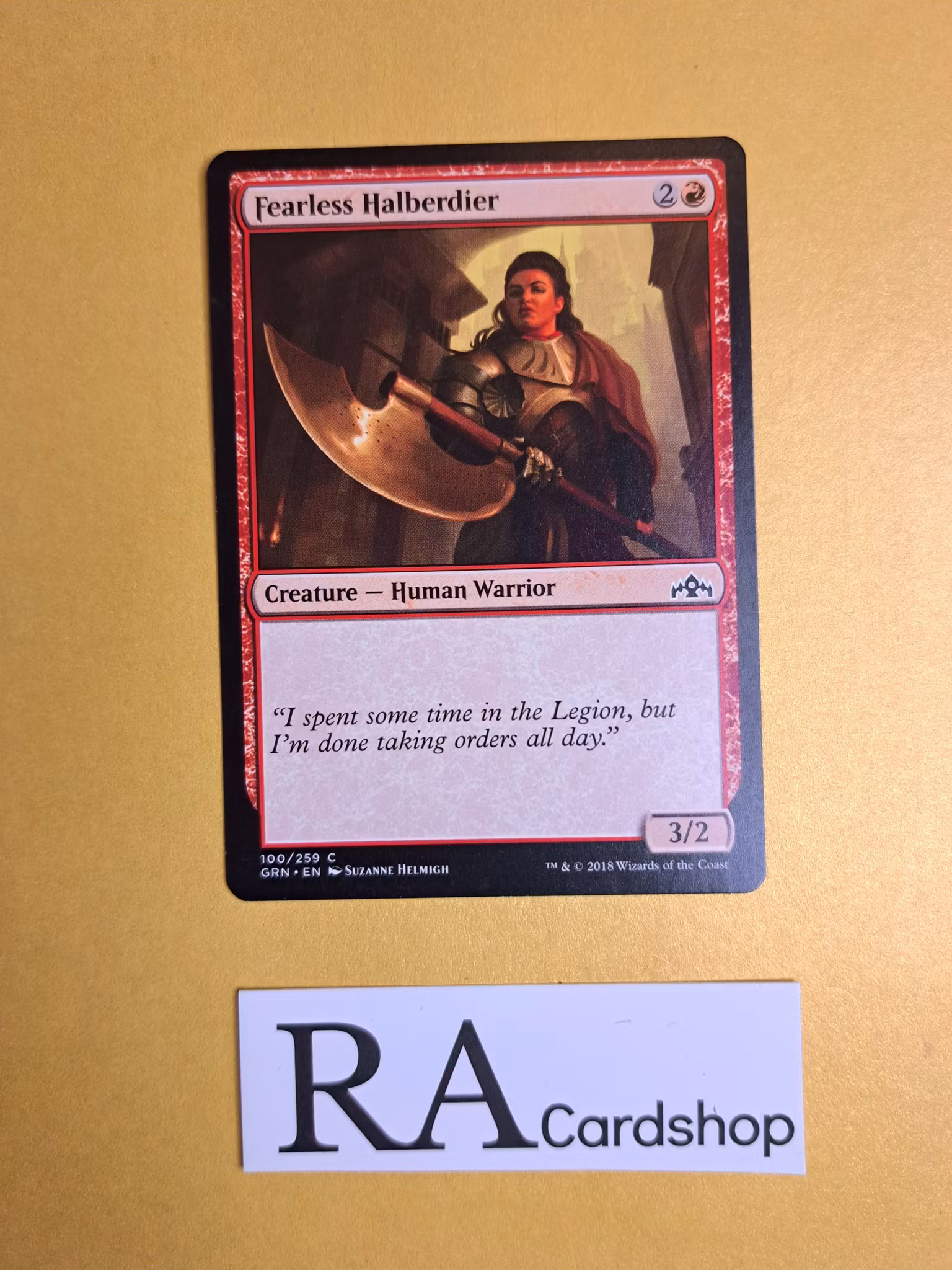 Fearless Halberdier Common 100/259 Guilds of Ravnica (GRN) Magic the Gathering