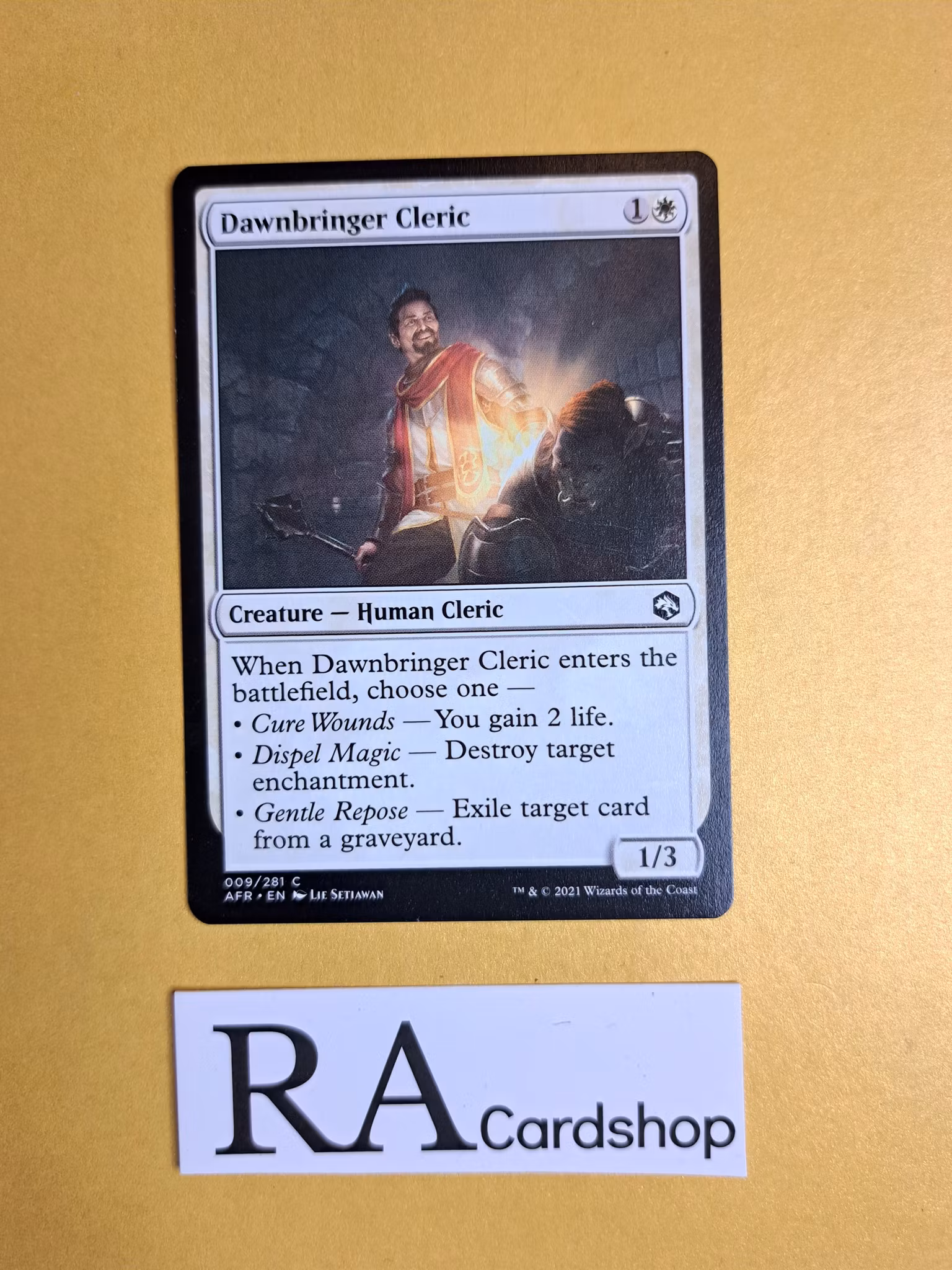 Dawnbringer Cleric Common 009/281 Adventures in the Forgotten Realms Magic the Gathering