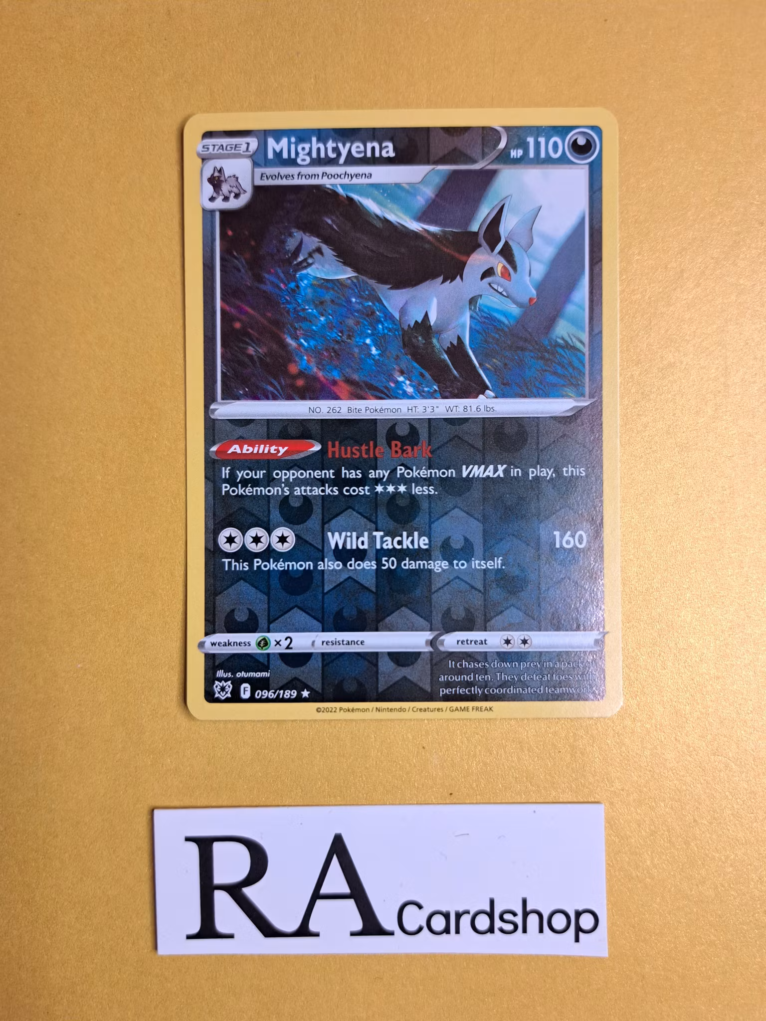 Mightyena Reverse Holo Rare 096/189 Astral Radiance Pokemon