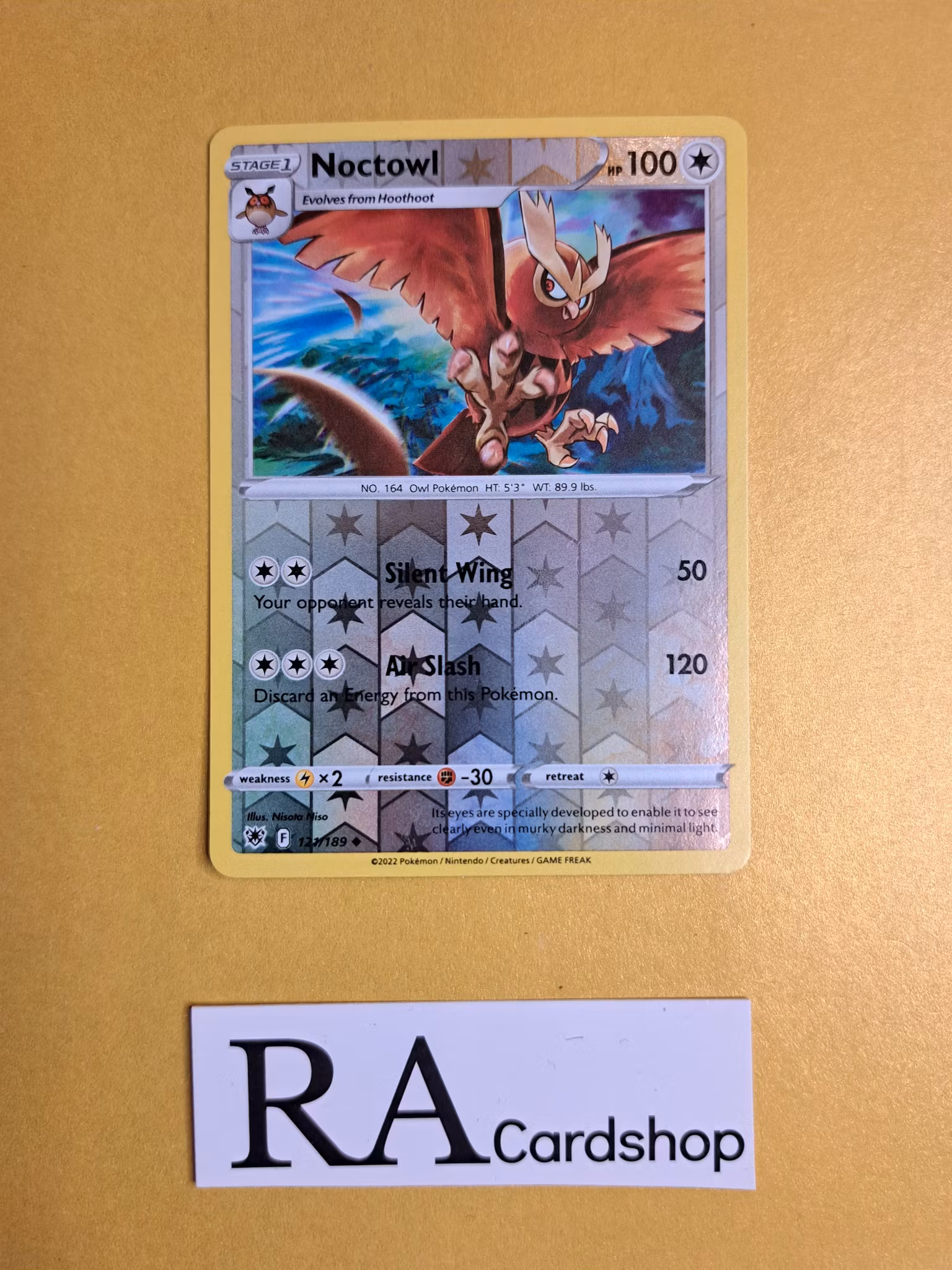 Noctowl Reverse Holo Uncommon 121/189 Astral Radiance Pokemon