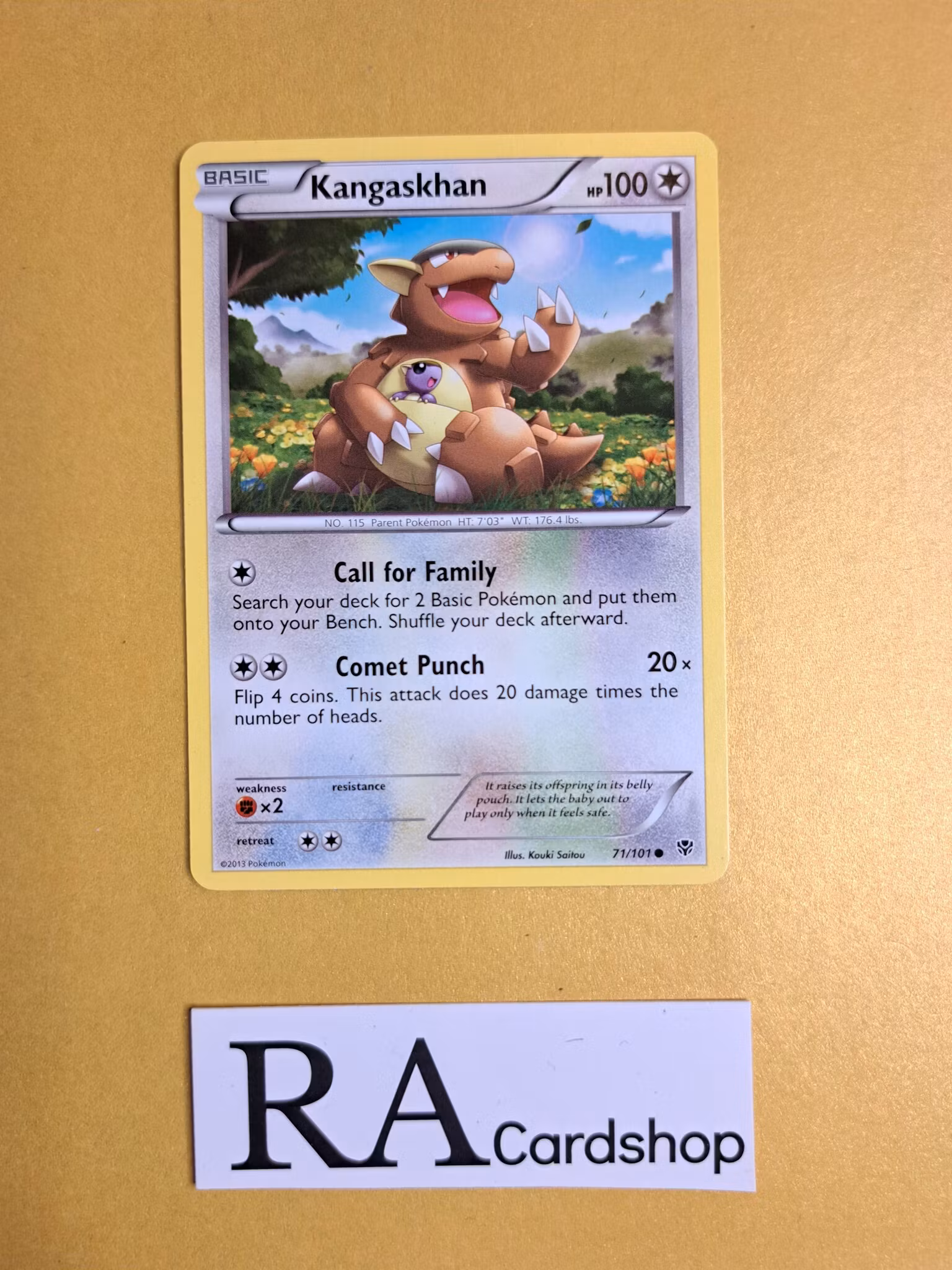 Kangaskhan Common 71/101 Plasma Blast Pokemon