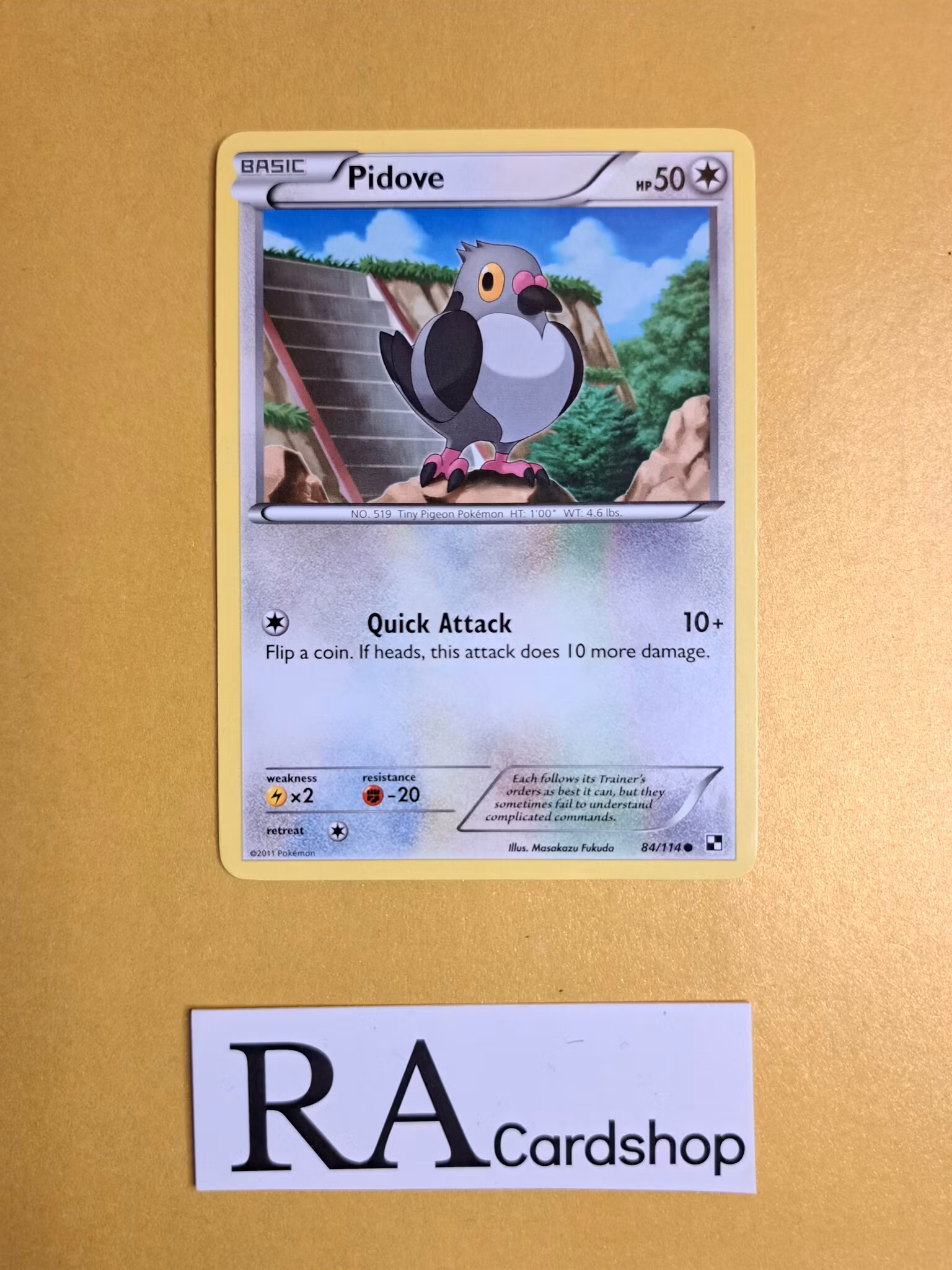 Pidove Common 84/114 Black & White Pokemon
