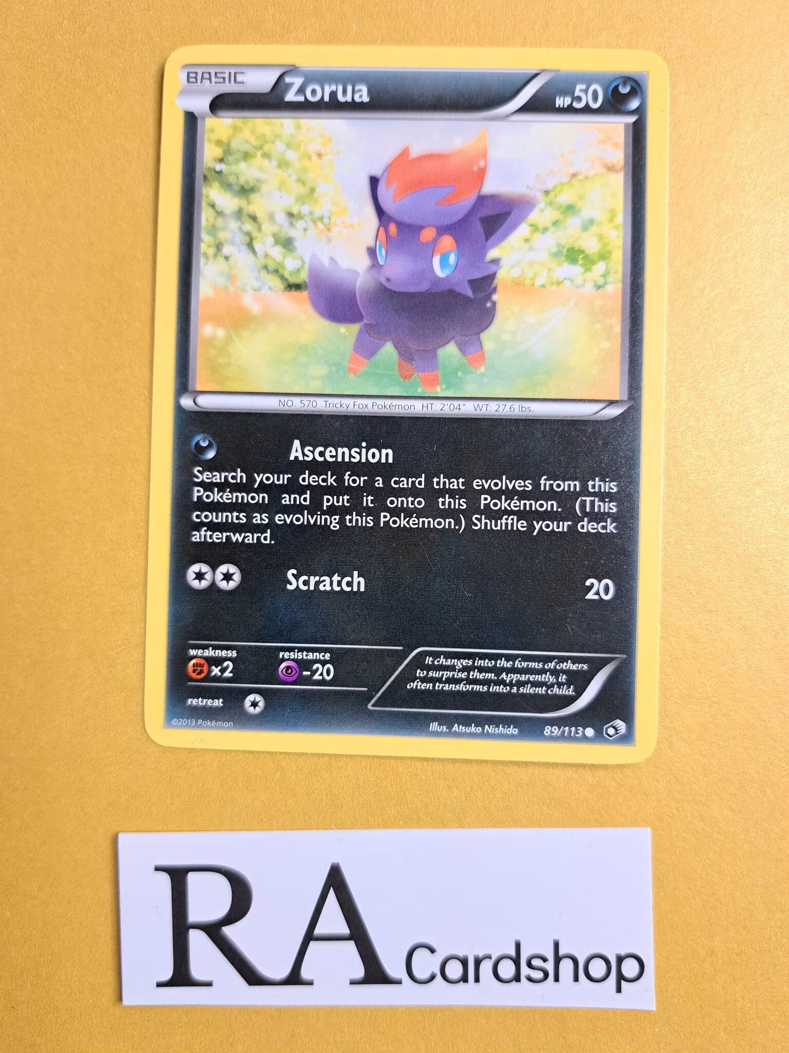 Zorua Common 89/113 Legendary Treasures Pokemon