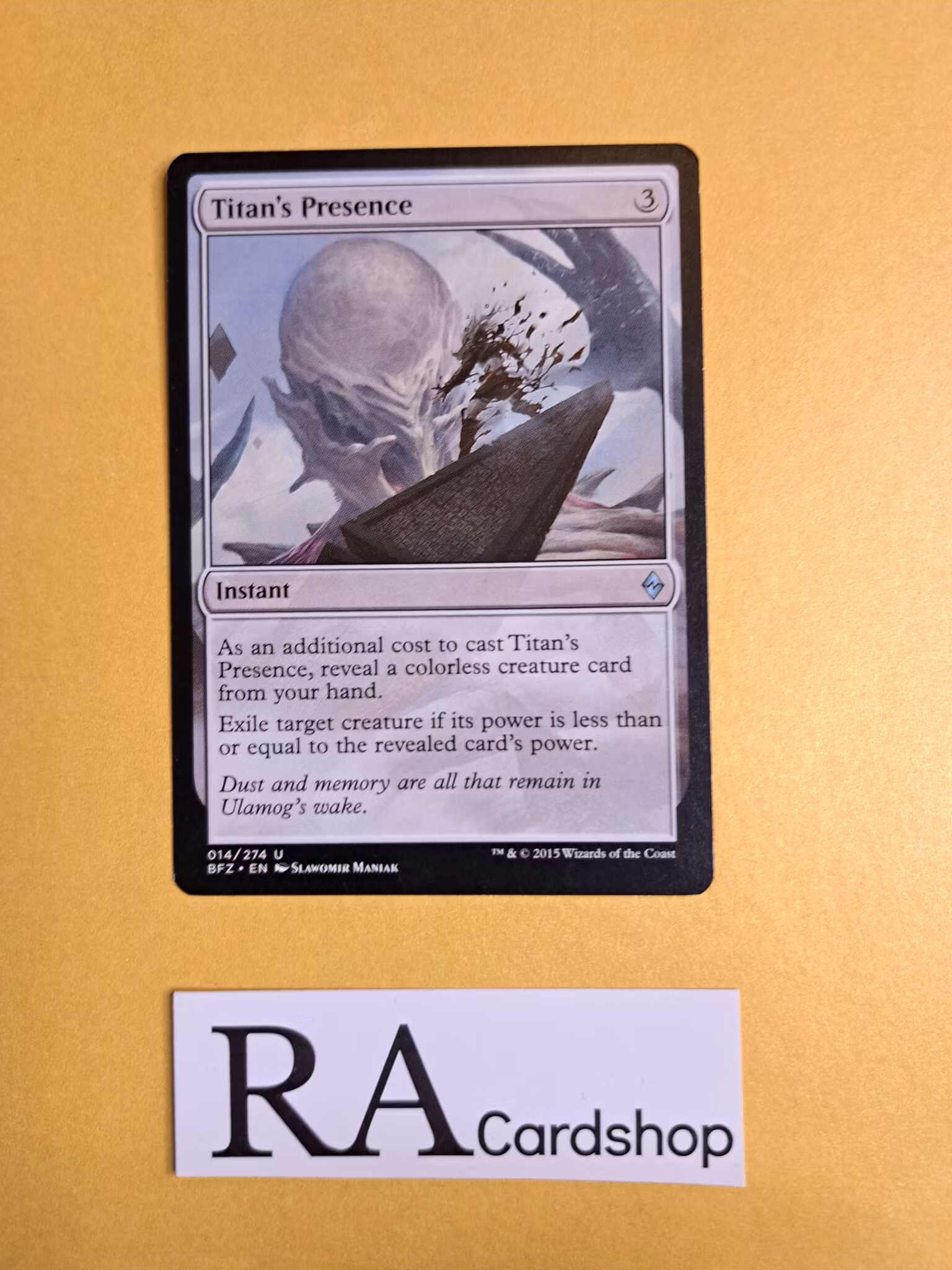 Titans Presence Uncommon 014/274 Battle for Zendikar (BFZ) Magic the Gathering