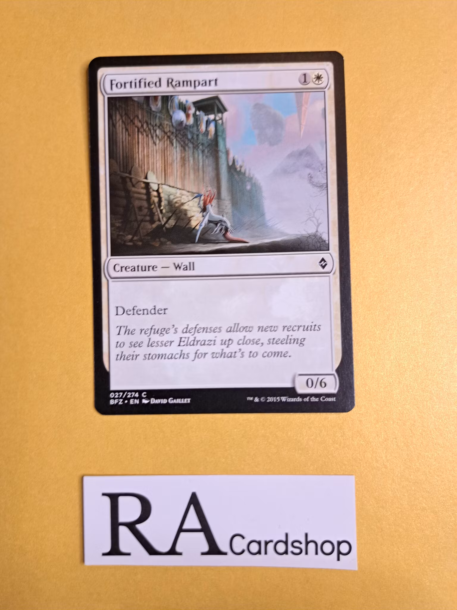 Fortified Rampart Common 027/274 Battle for Zendikar (BFZ) Magic the Gathering
