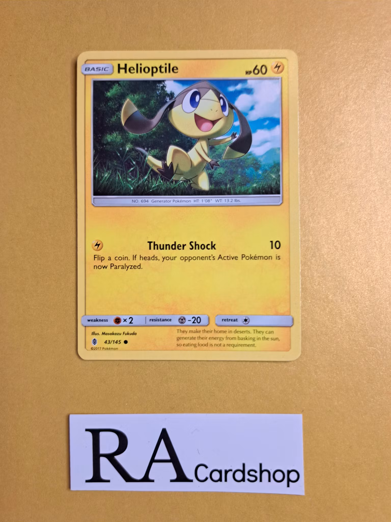 Helioptile Common 43/145 Guardians Rising Pokemon