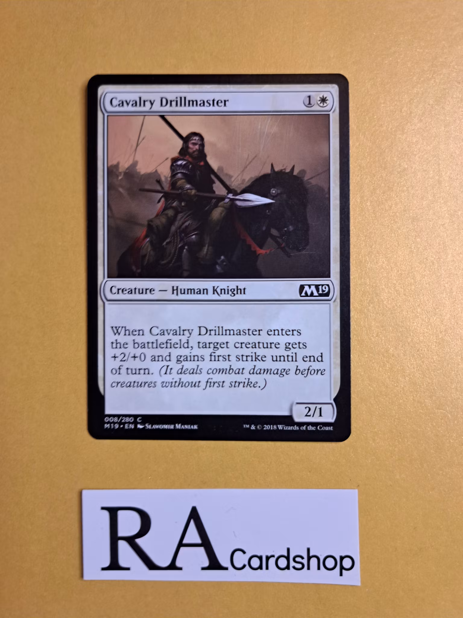 Cavalry Drillmaster Common 008/280 Core 2019 (M19) Magic the Gathering