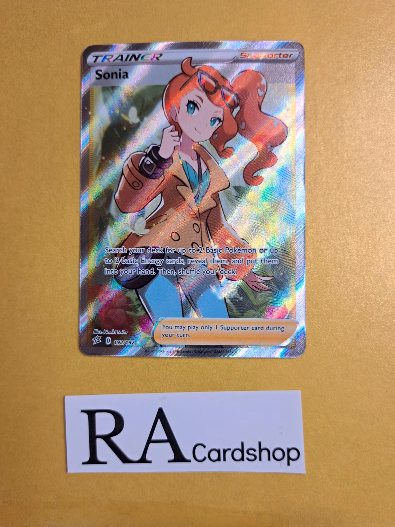 Sonia Full  Art 192/192 Rebel Clash Pokemon