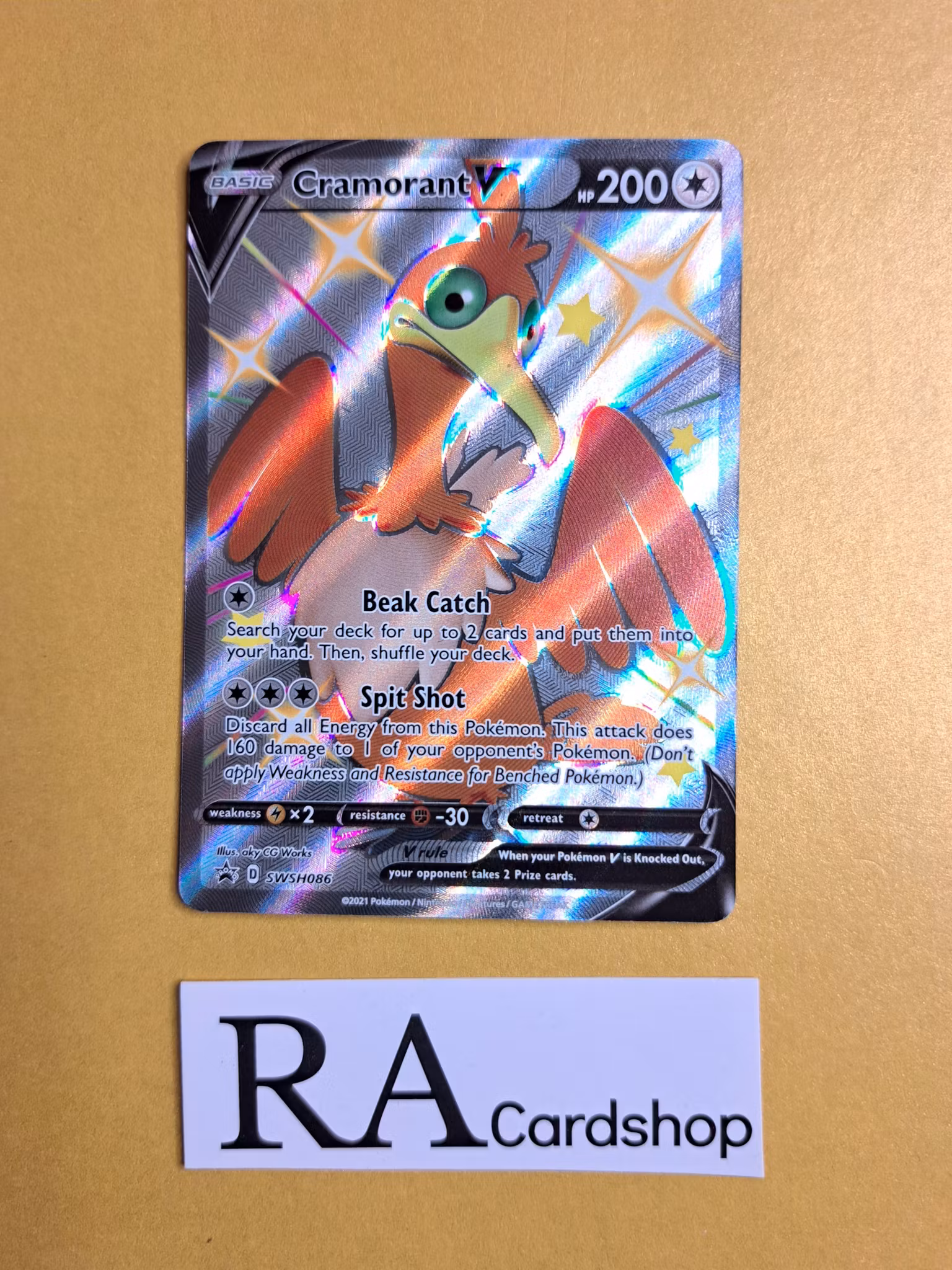 Cramorant V SWSH086 Black Star Promo Pokemon