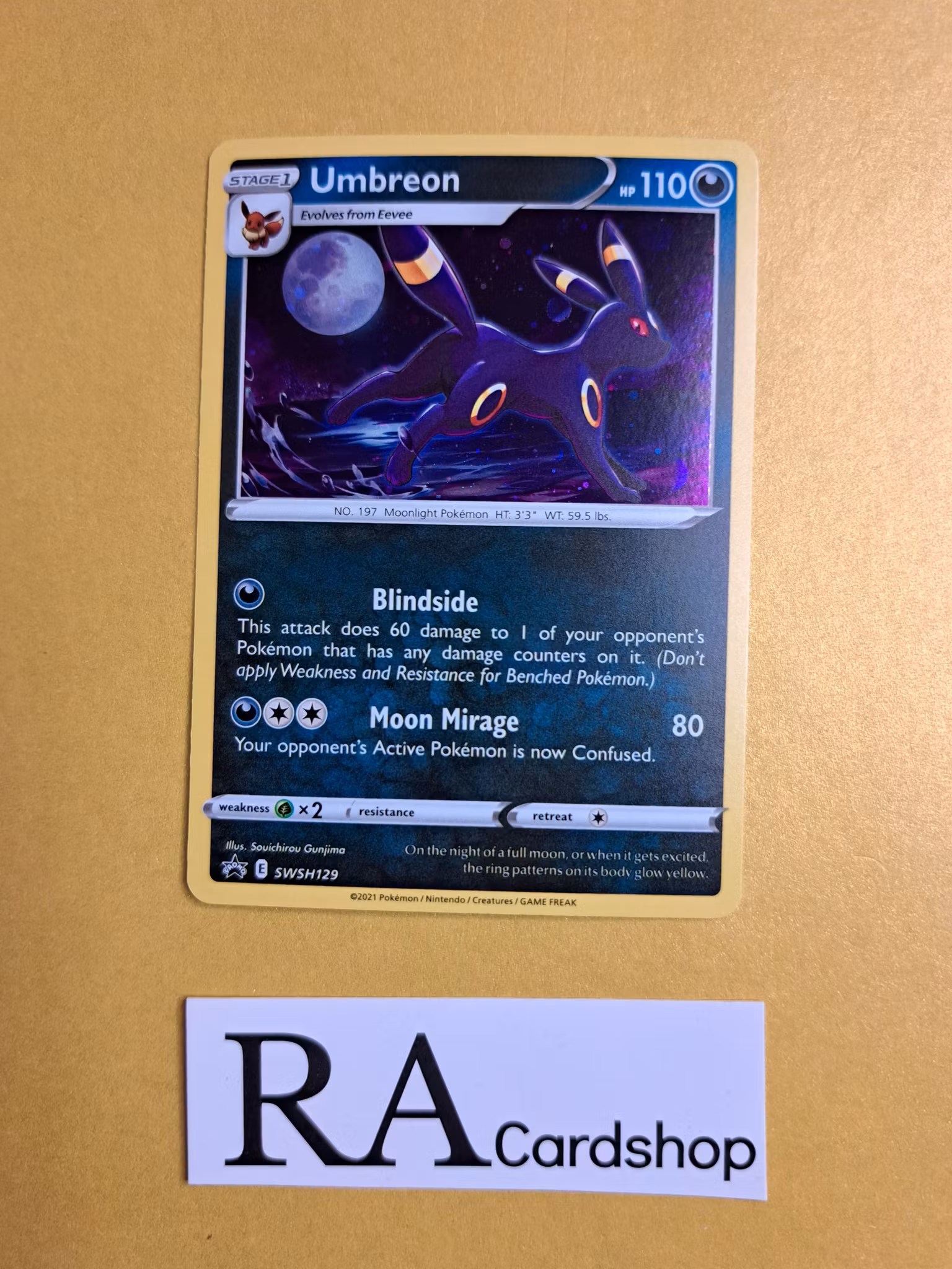Umbreon SWSH129 Black Star Promo Pokemon