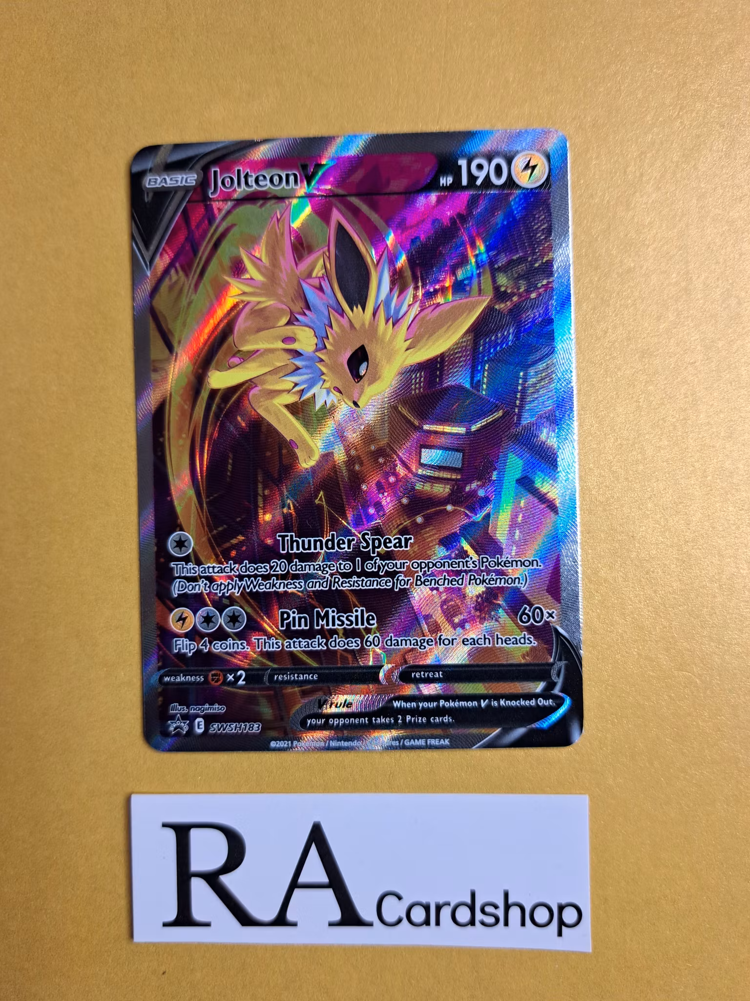 Jolteon V SWSH183 Black Star Promo Pokemon