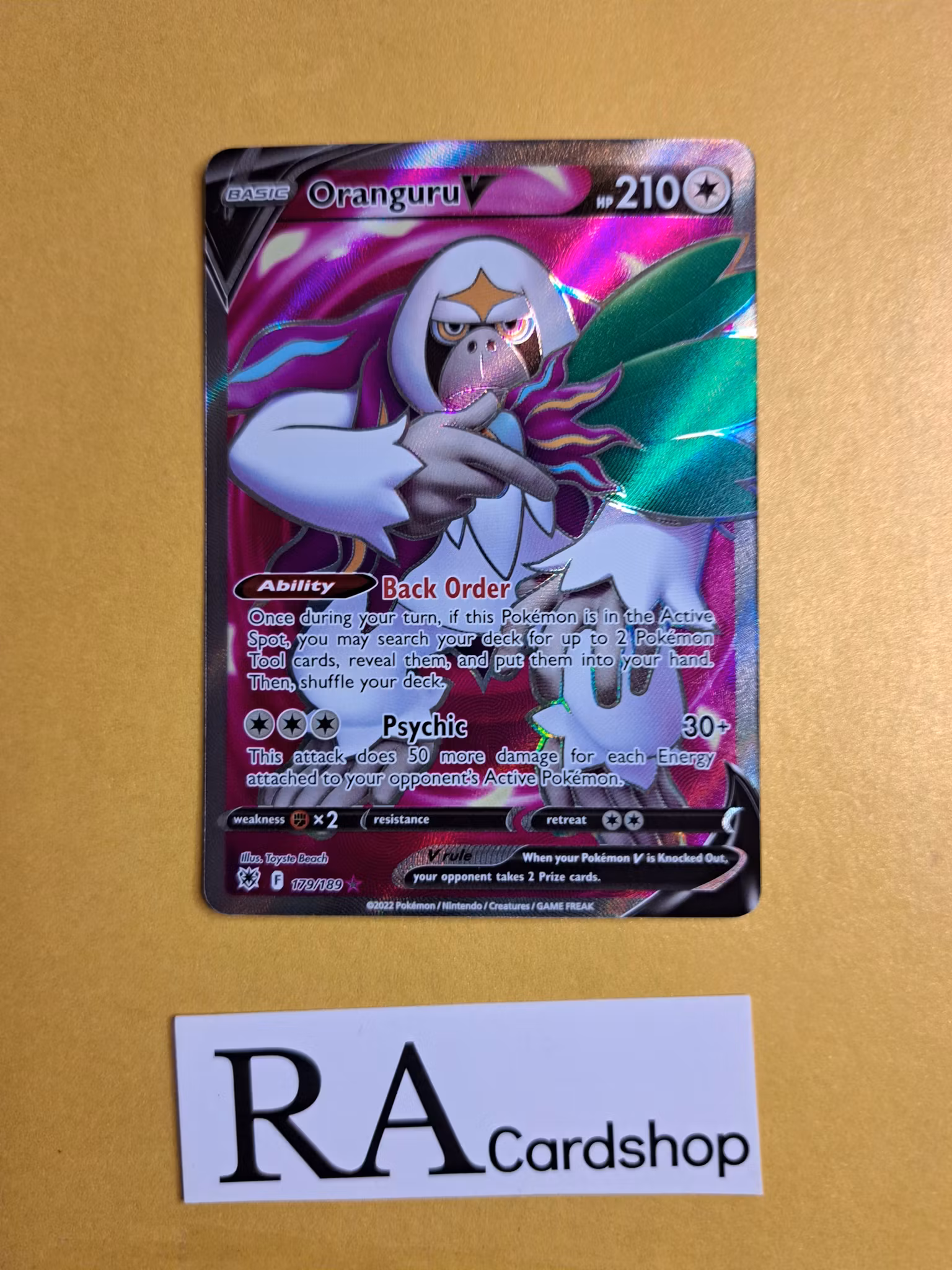 Oranguru V 179/189 Full Art Astral Radiance Pokemon