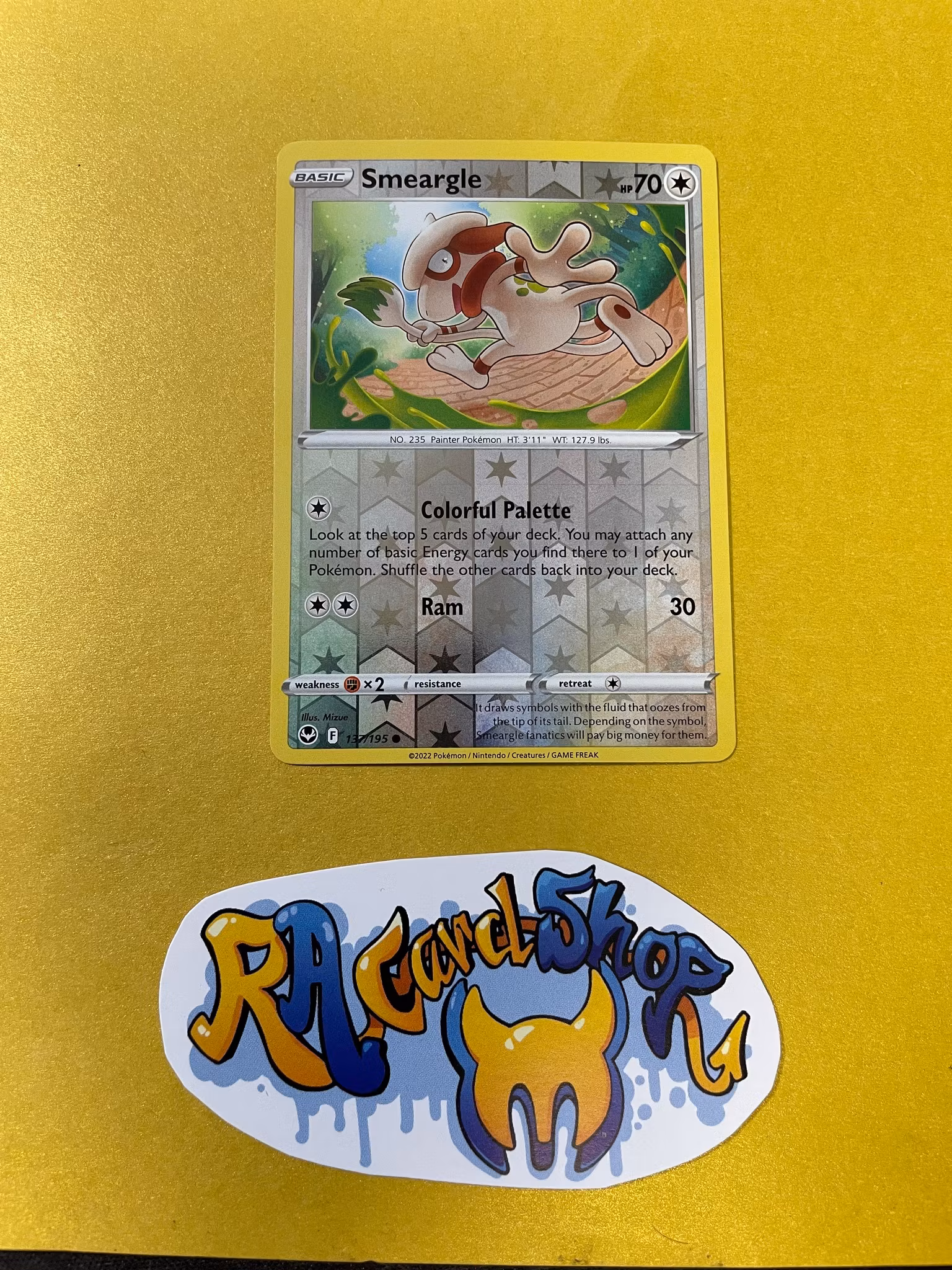 Smeargle Reverse Holo Common 137/195 Silver Tempest Pokemon