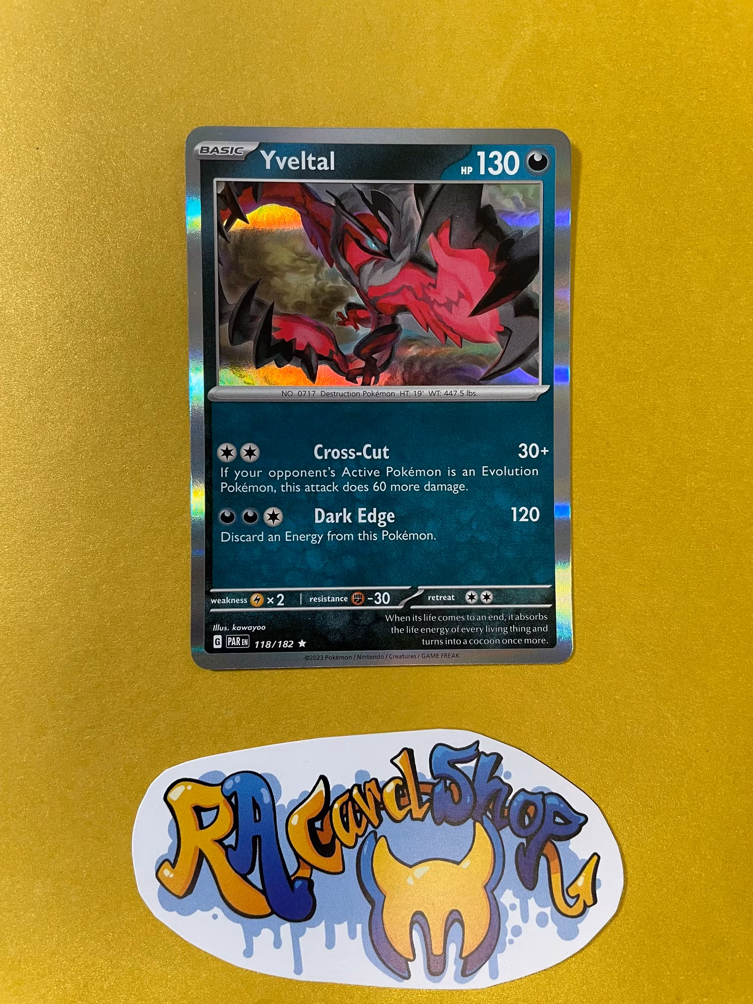 Yveltal Holo Rare 118/182 Paradox Rift Pokemon