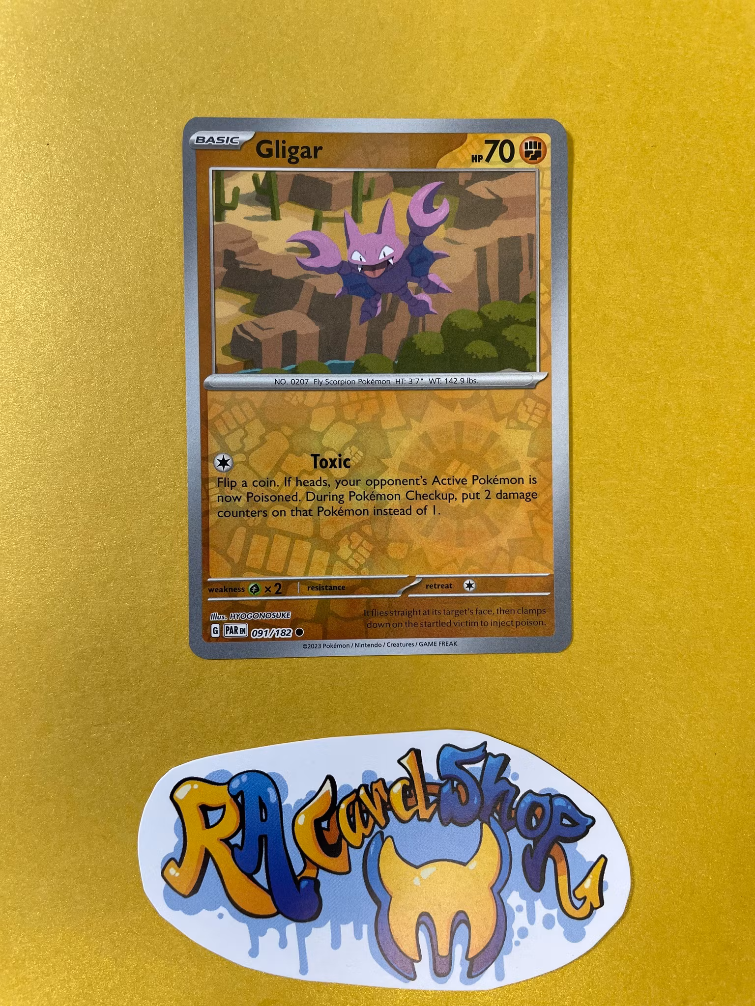 Gligar Reverse Holo Common 091/182 Paradox Rift Pokemon