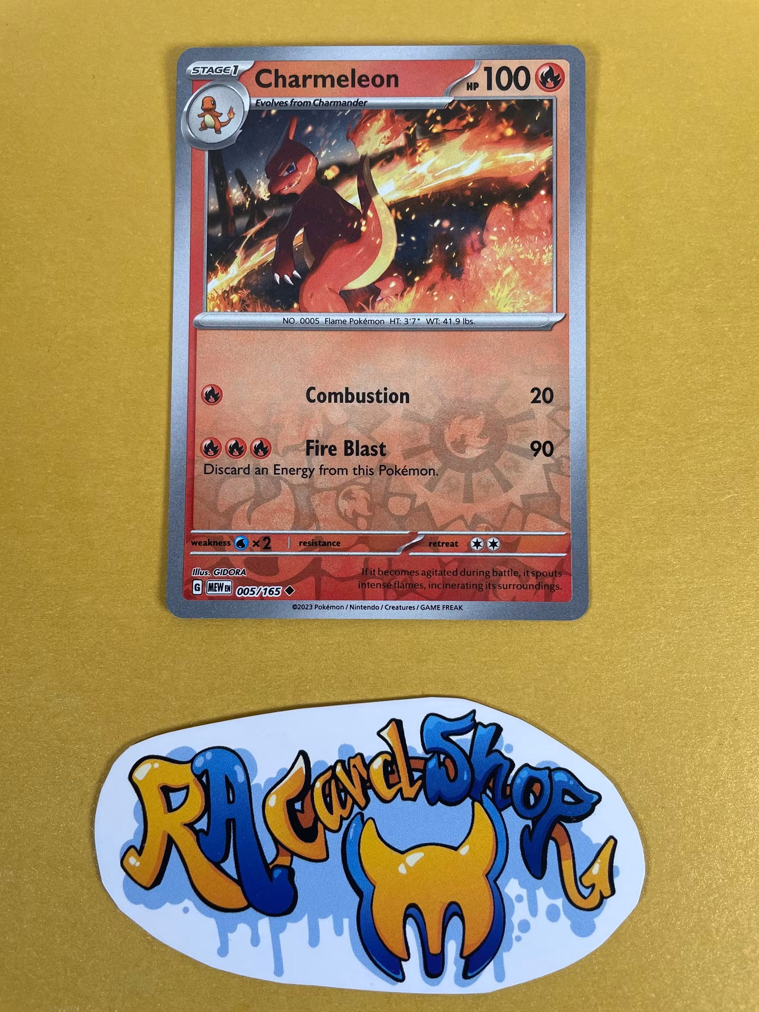 Charmeleon Reverse Holo Uncommon 005/165 Pokemon 151
