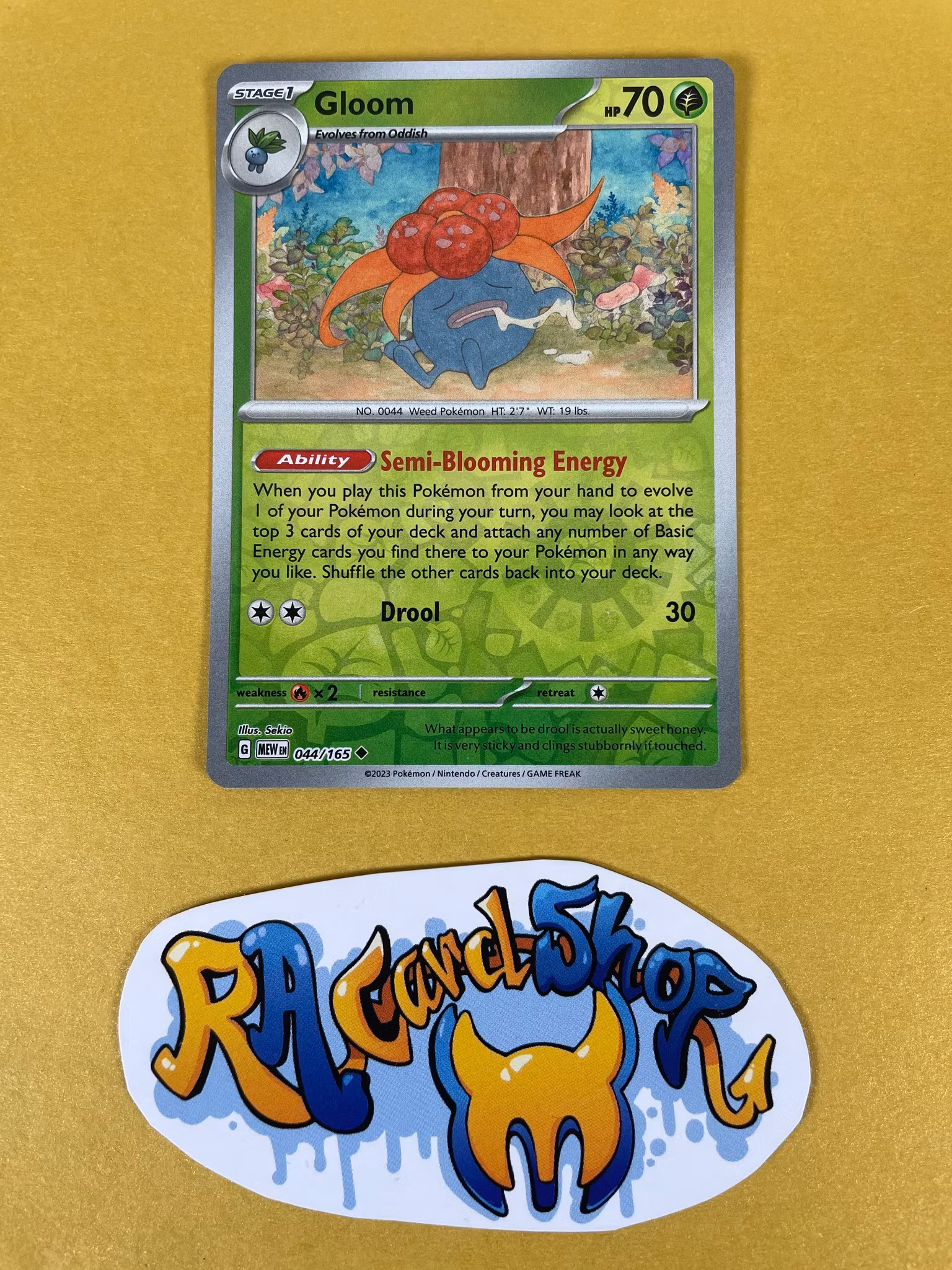 Gloom Reverse Holo Uncommon 044/165 Pokemon 151